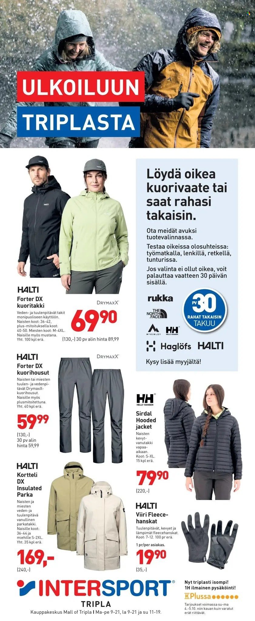 INTERSPORT tarjoukset - Ulkoiluun Triplasta