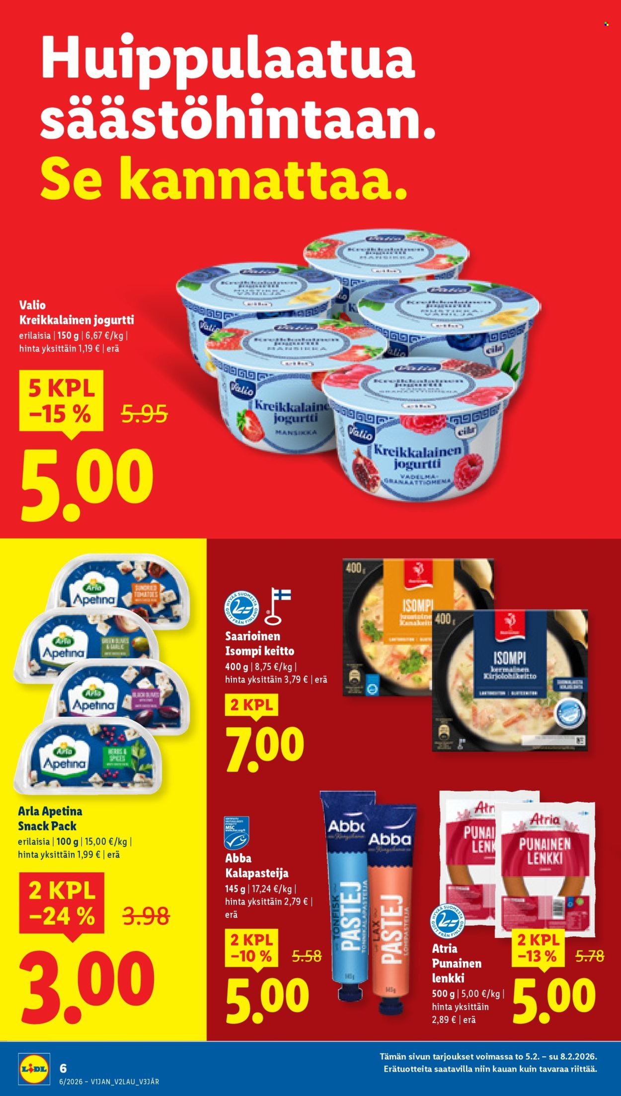 LIDL tarjoukset - Alkaen TO 5.2.2026