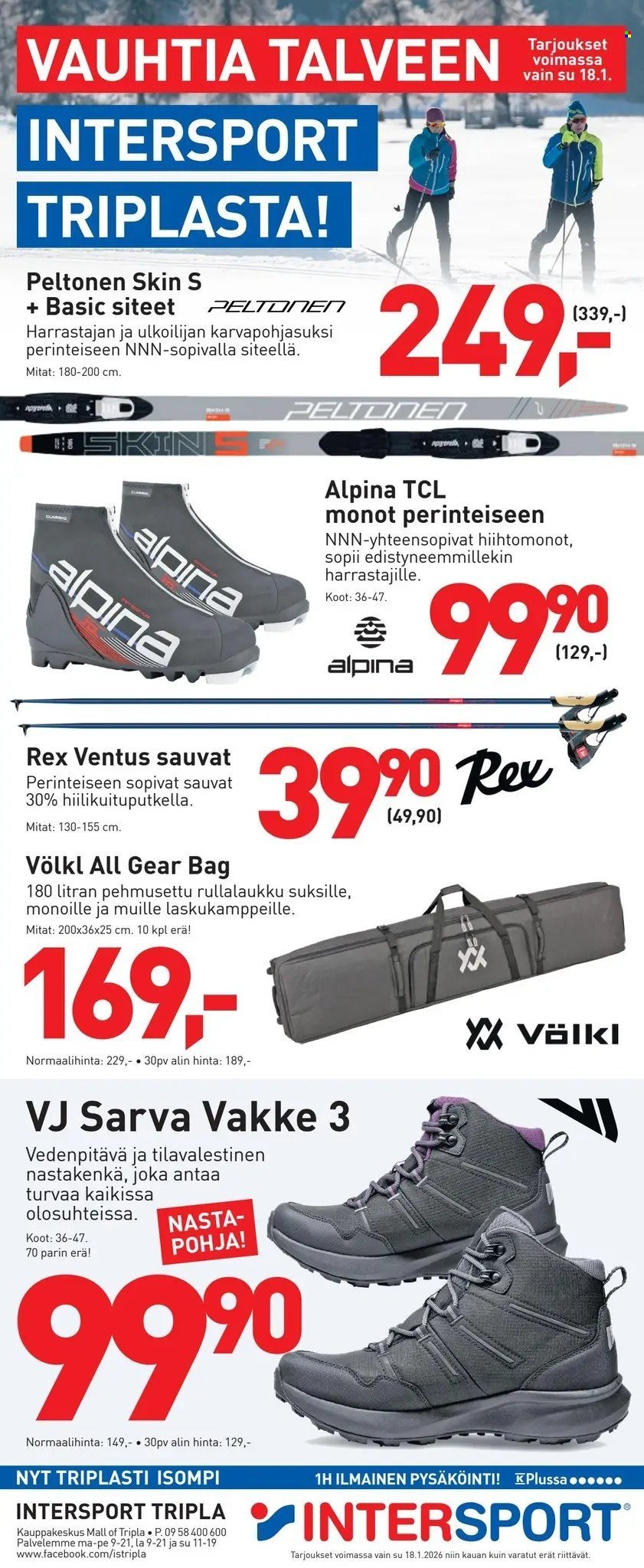 INTERSPORT tarjoukset - Intersport Tripla, vauhtia talveen!