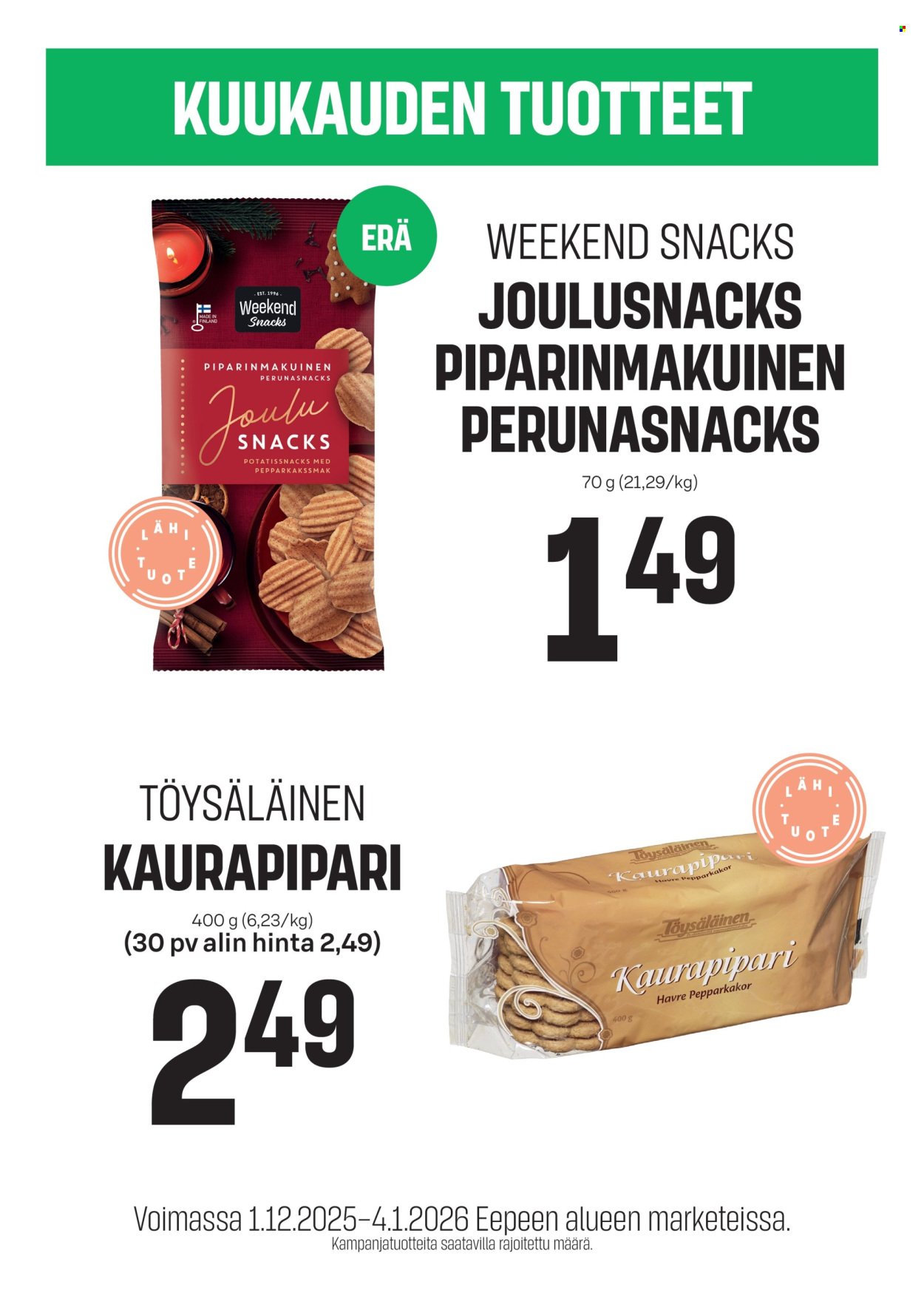 S-MARKET tarjoukset - Kuukauden tuotteet joulukuu