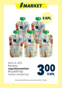 S-MARKET tarjoukset - Jogurttismoothiet