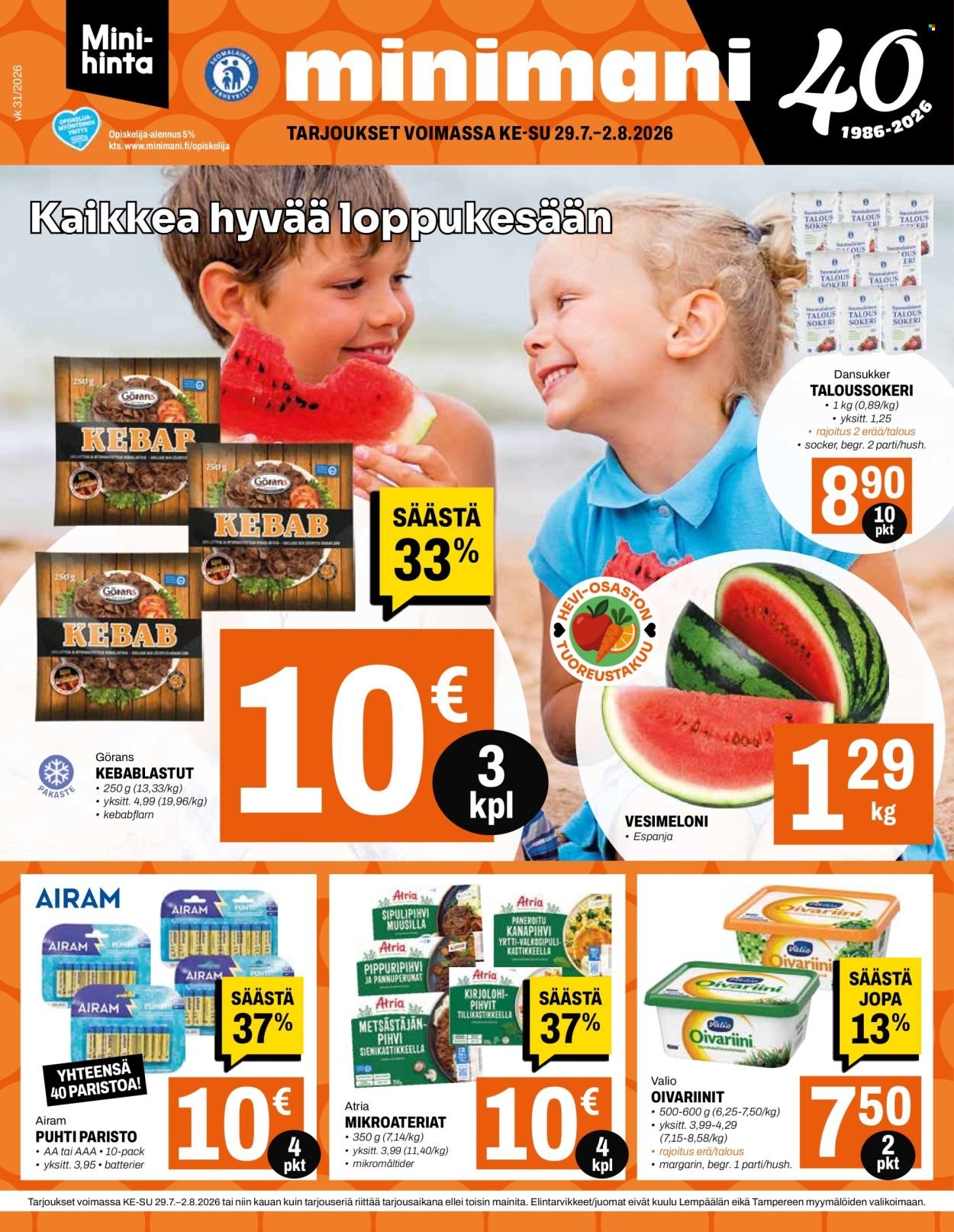 MINIMANI tarjoukset - Alkaen KE 29.7.2026
