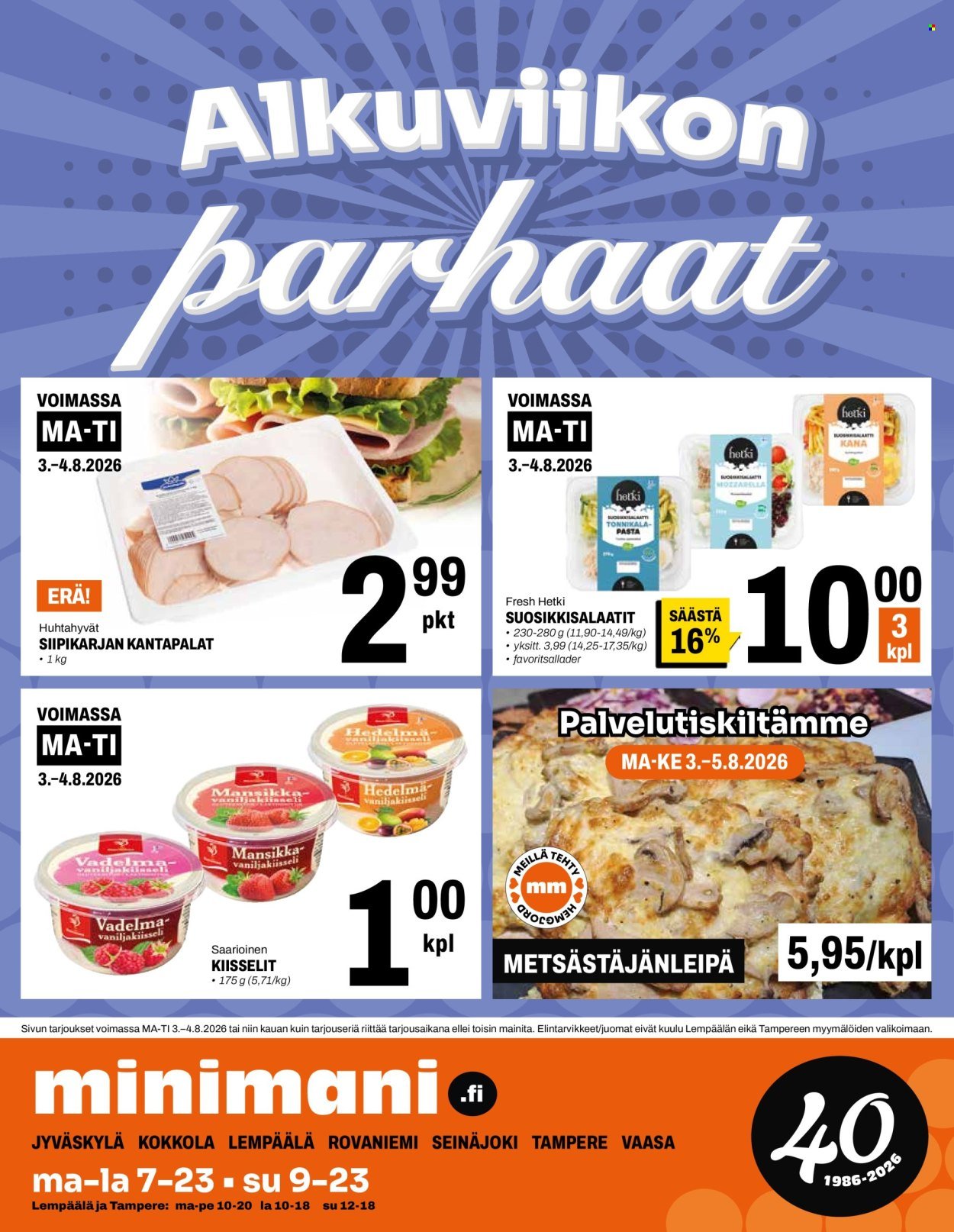 MINIMANI tarjoukset - Alkaen KE 29.7.2026