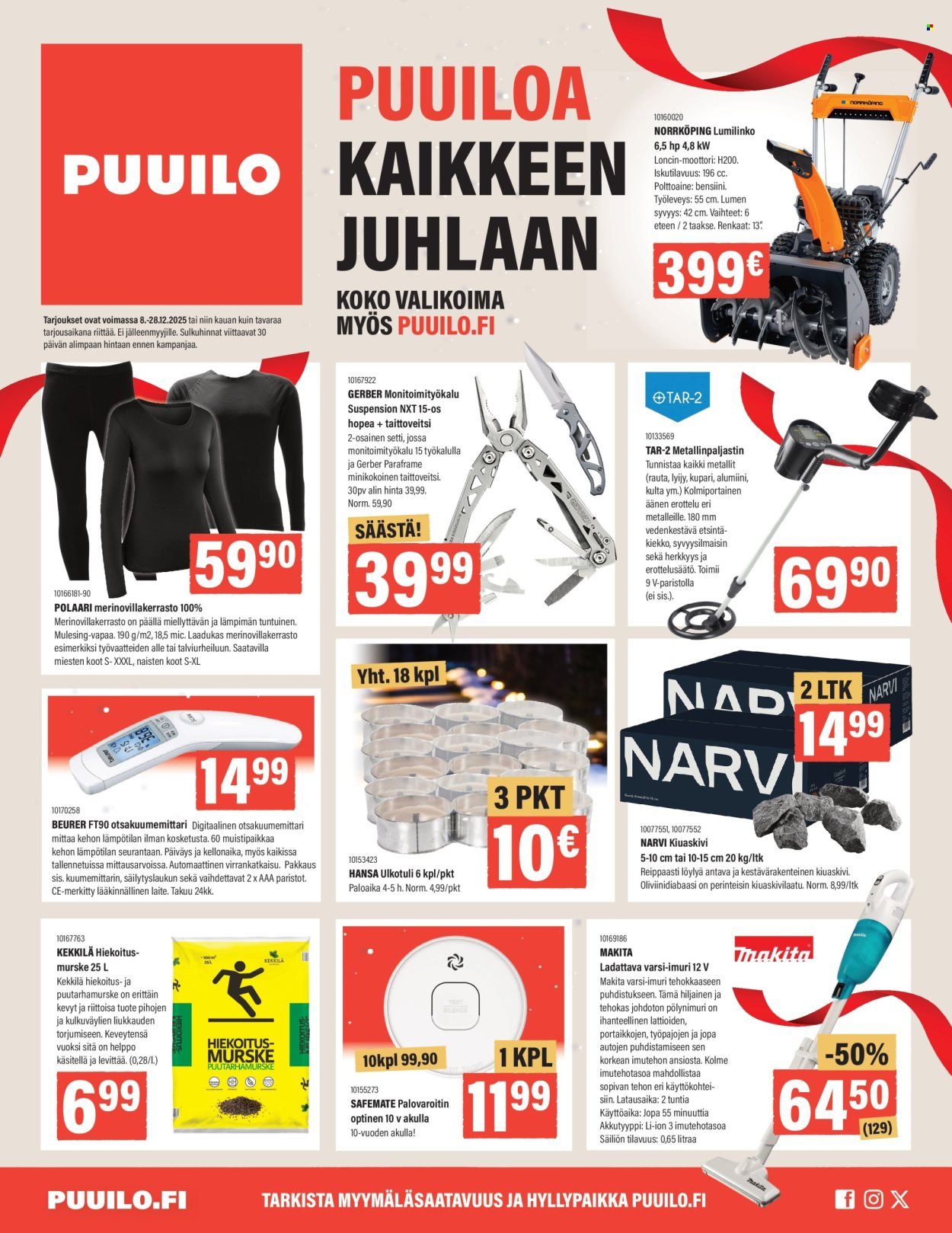 PUUILO tarjoukset - Puuiola kaikkeen juhlaan
