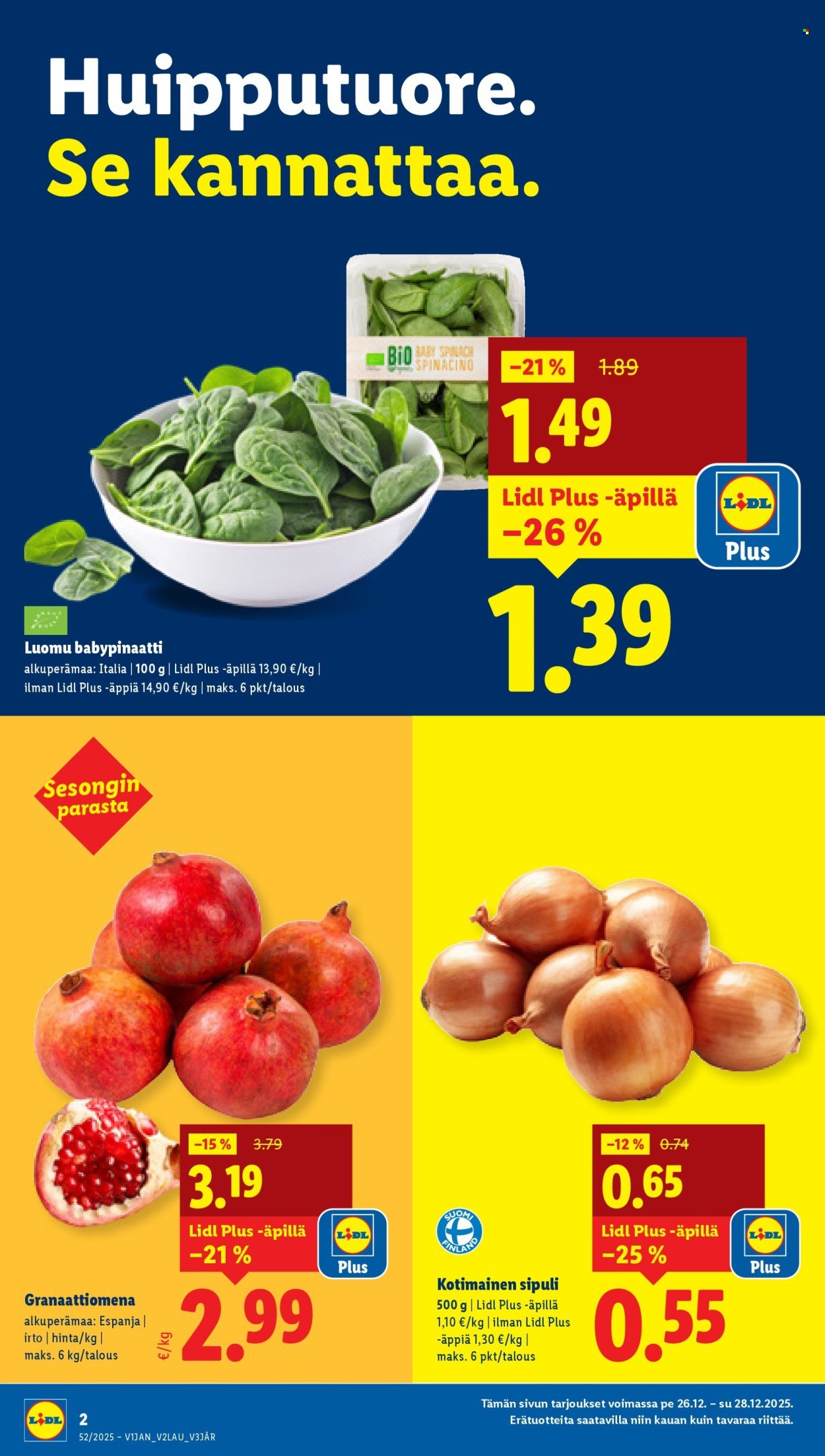 LIDL tarjoukset - Alkaen PE 26.12.2025