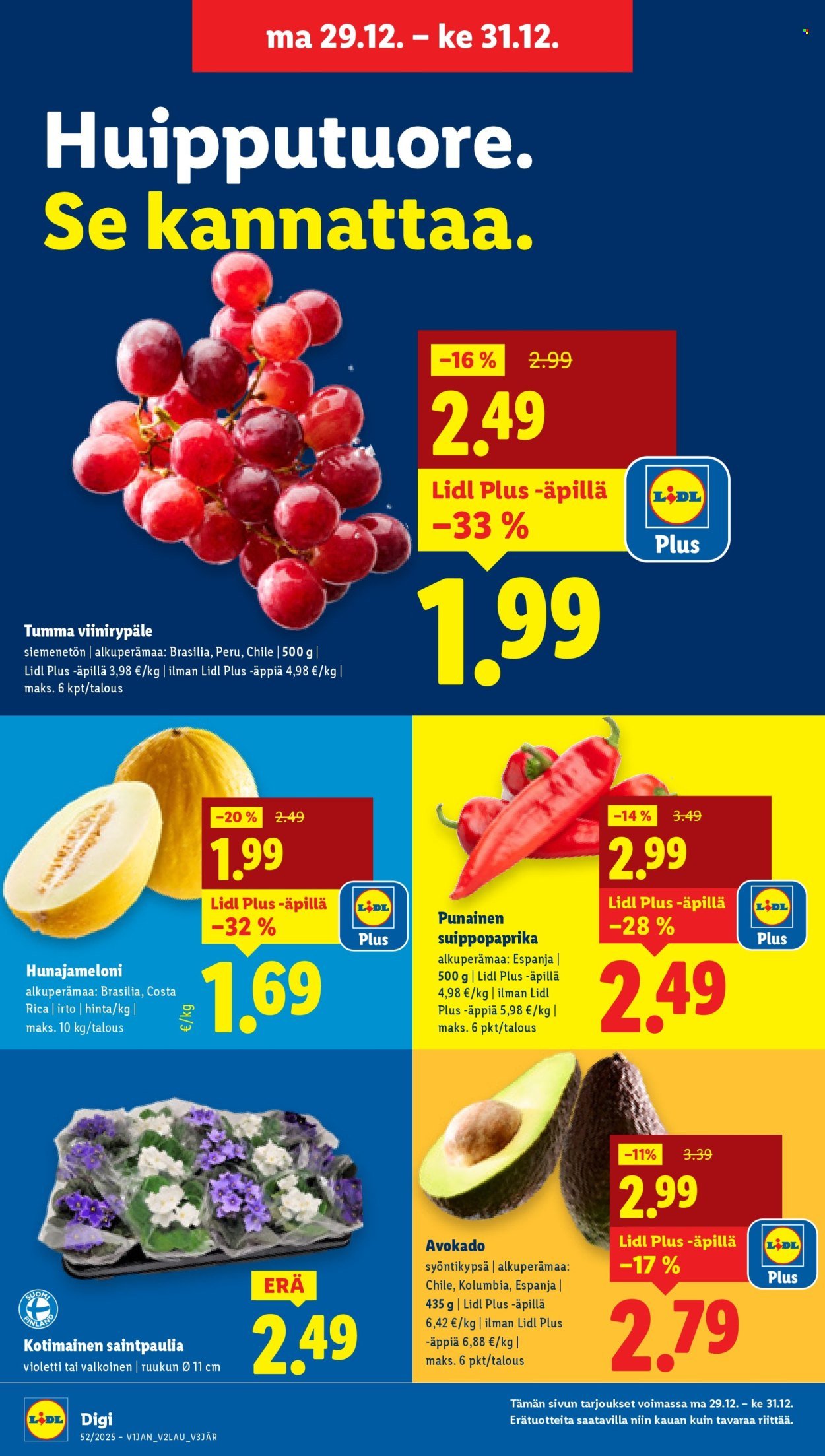LIDL tarjoukset - Alkaen PE 26.12.2025