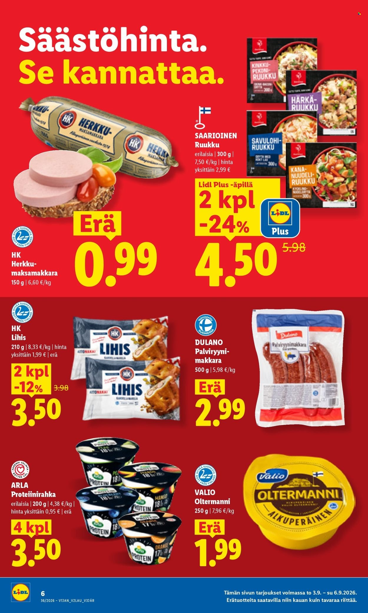 LIDL tarjoukset - Alkaen TO 3.9.2026