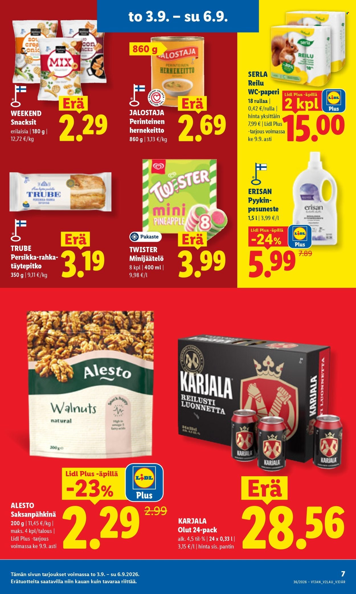 LIDL tarjoukset - Alkaen TO 3.9.2026