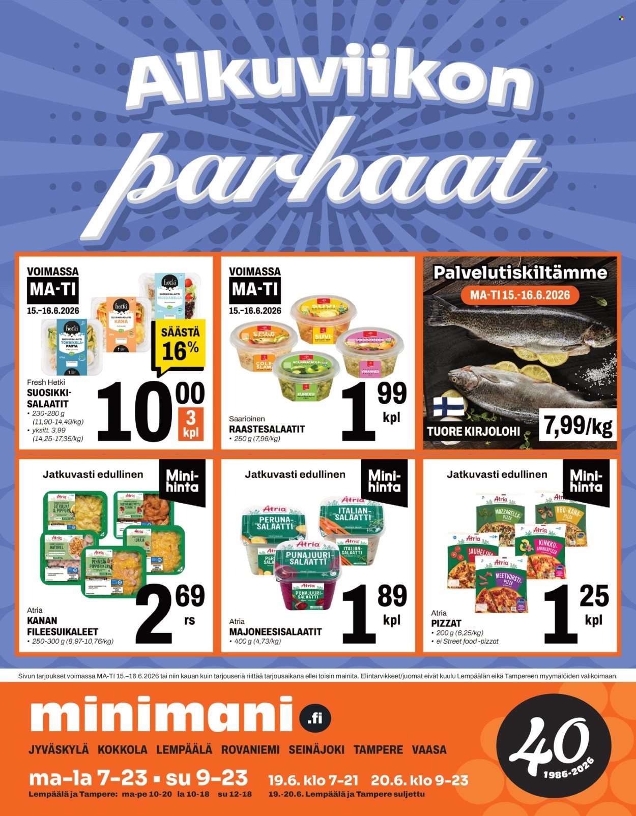 MINIMANI tarjoukset - Alkaen MA 15.6.2026
