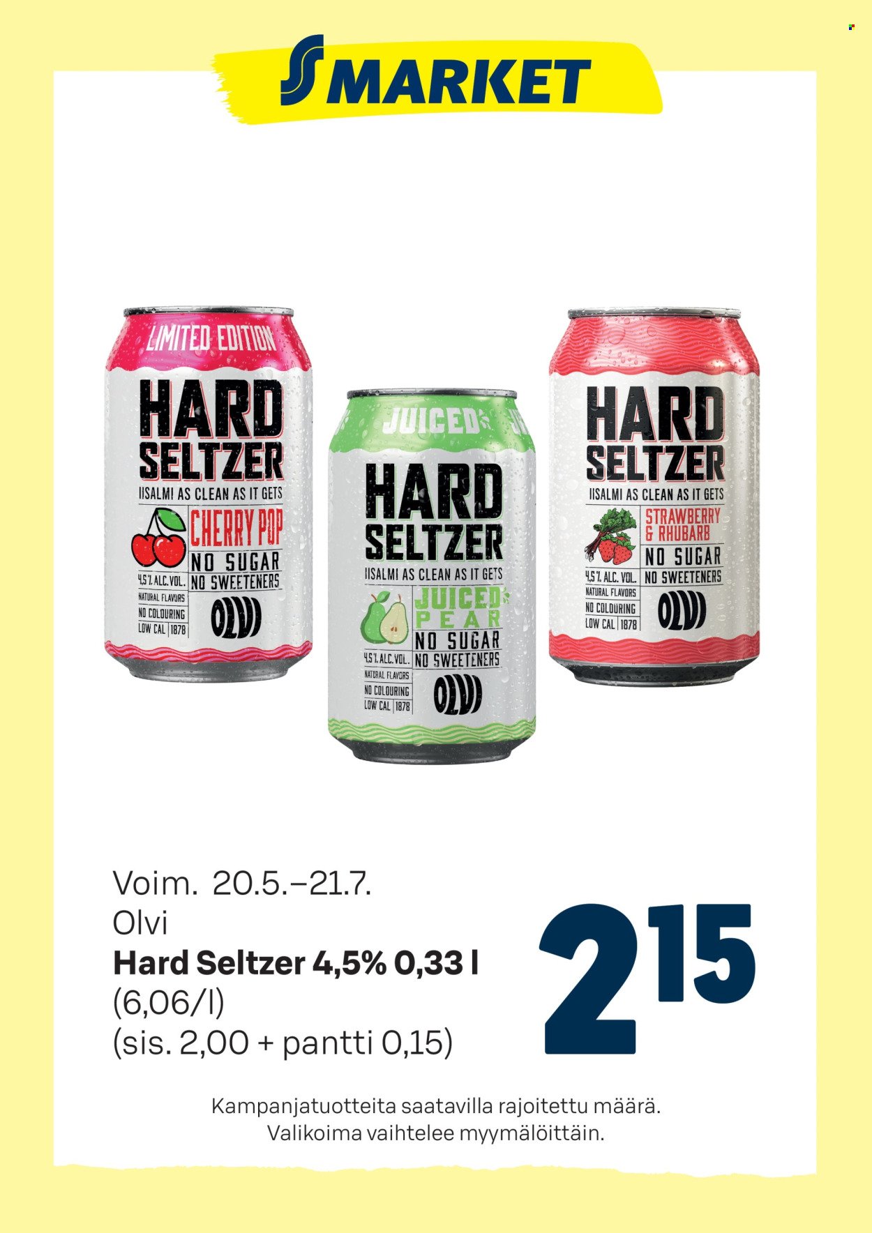 S-MARKET tarjoukset - Hard Seltzer