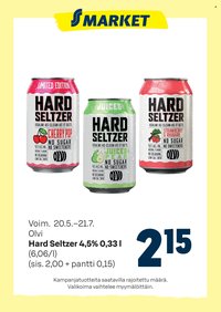 S-MARKET tarjoukset - Hard Seltzer