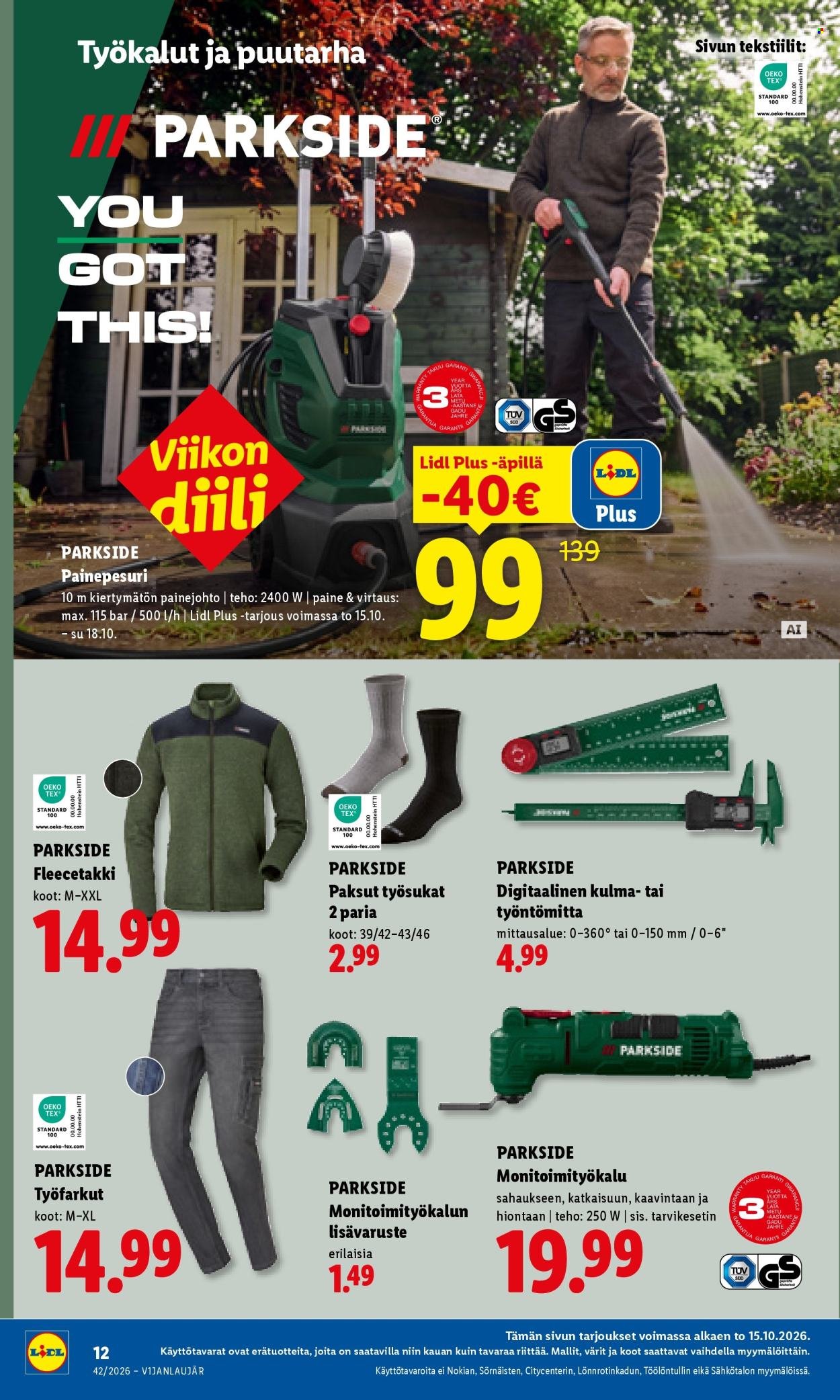 LIDL tarjoukset - Alkaen TO 15.10.2026