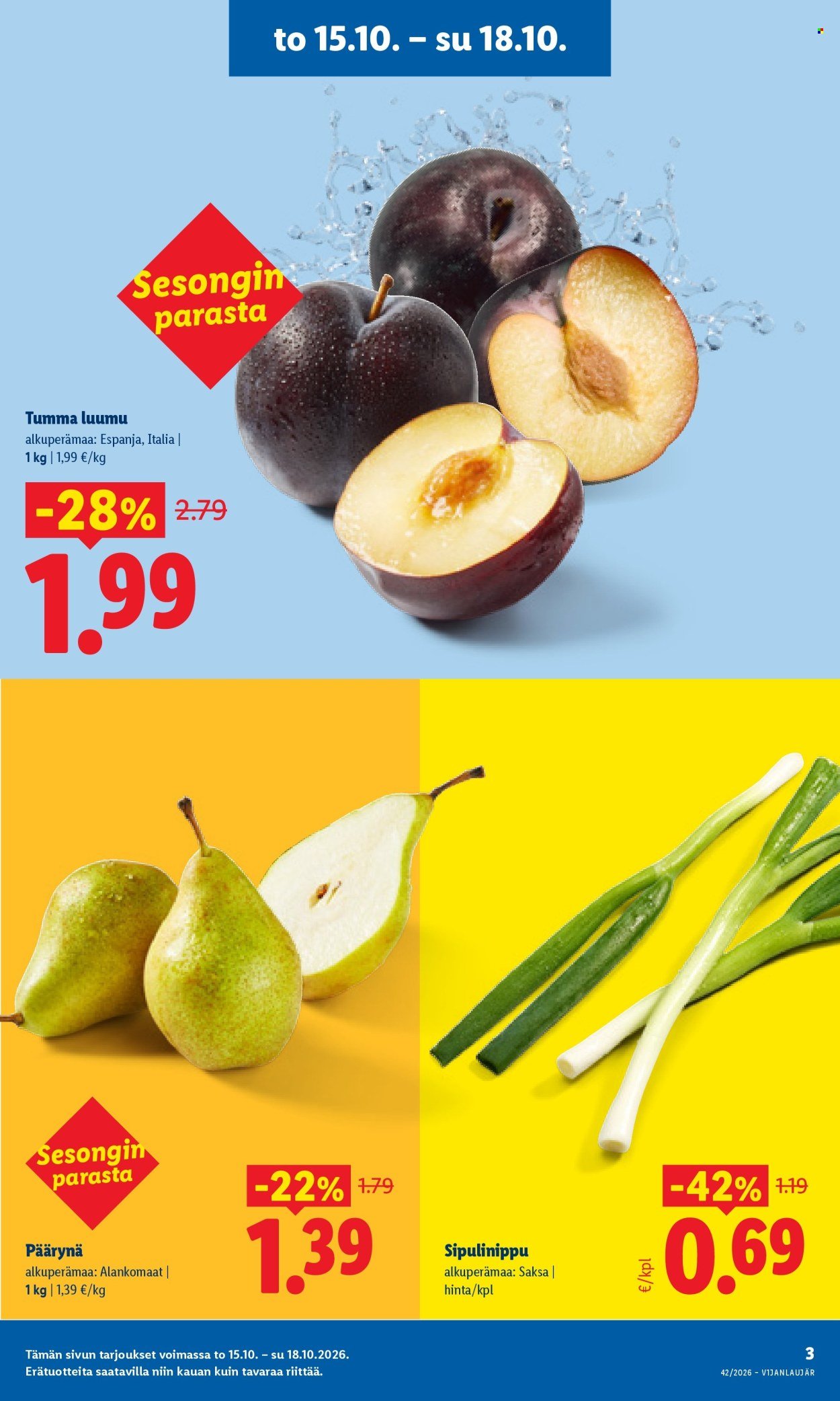 LIDL tarjoukset - Alkaen TO 15.10.2026