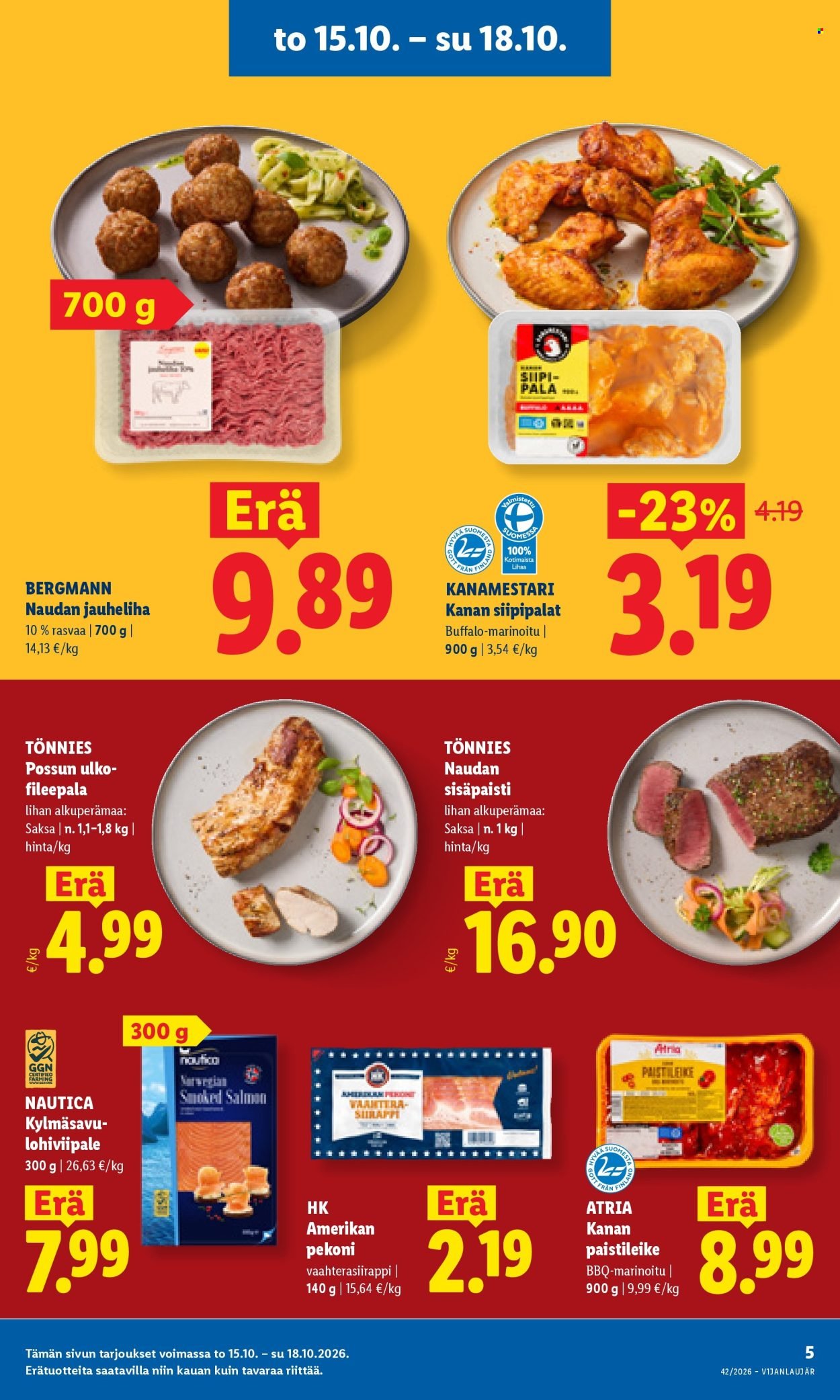 LIDL tarjoukset - Alkaen TO 15.10.2026