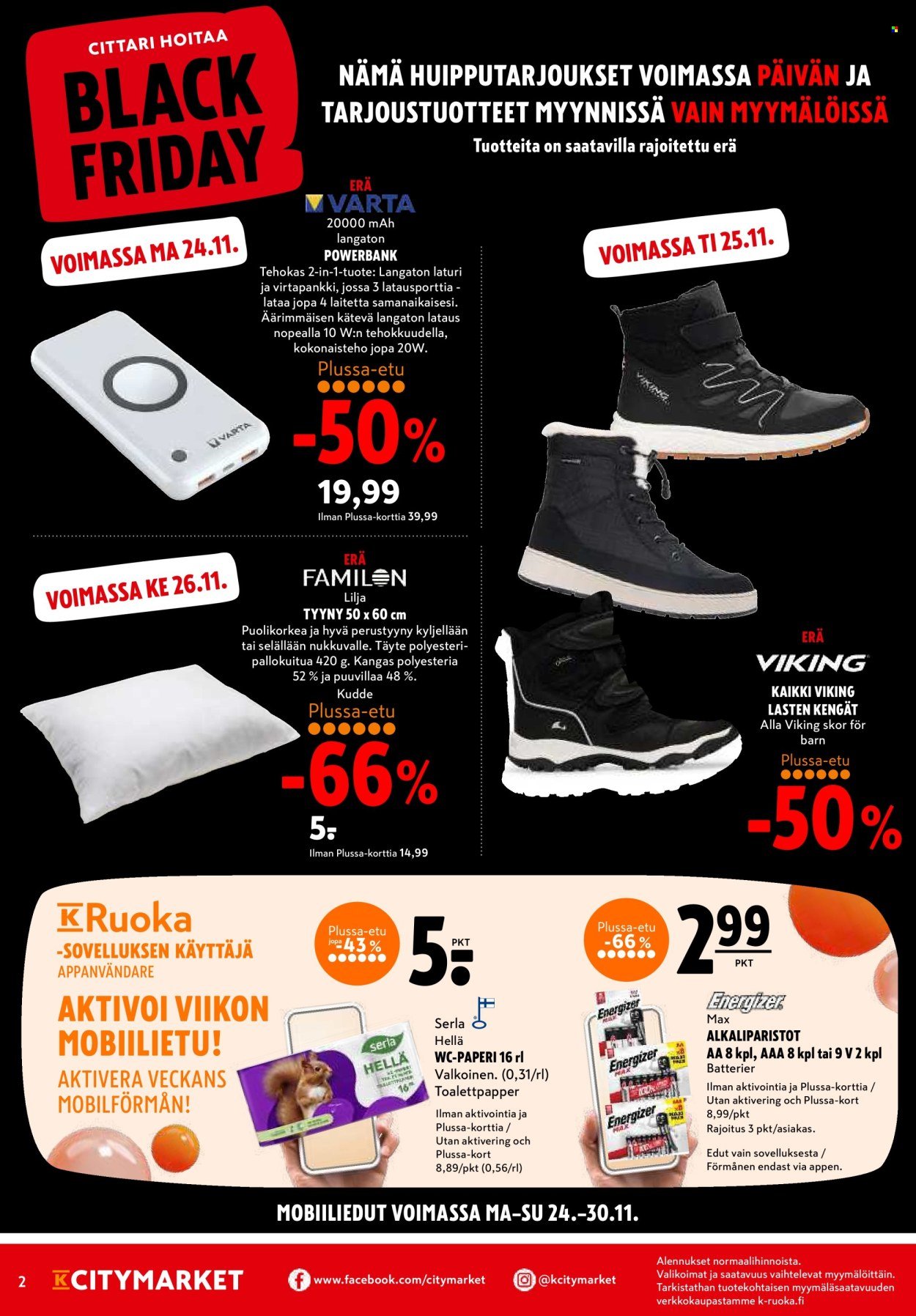 K-CITYMARKET tarjoukset - Alkaen MA 24.11.2025