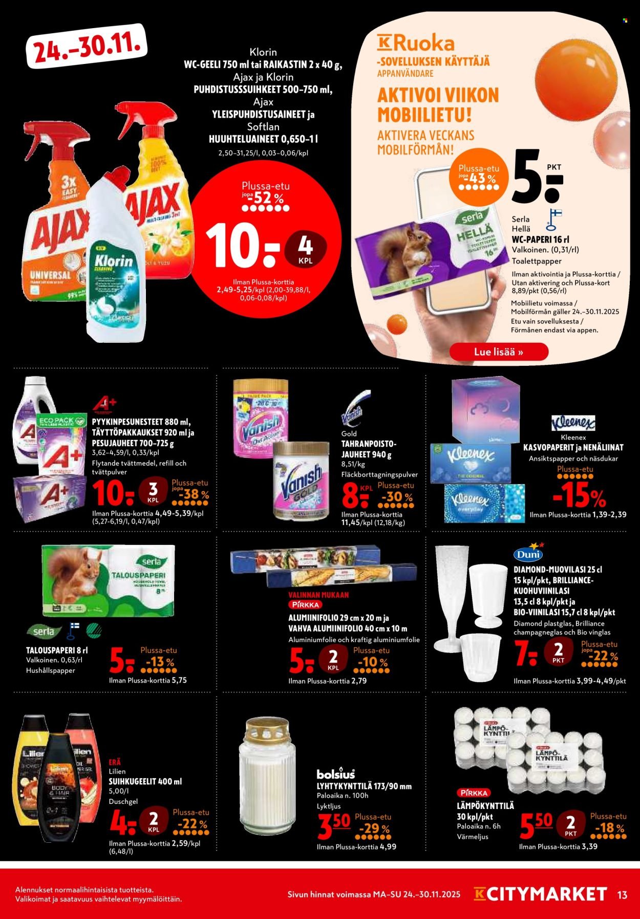 K-CITYMARKET tarjoukset - Alkaen MA 24.11.2025