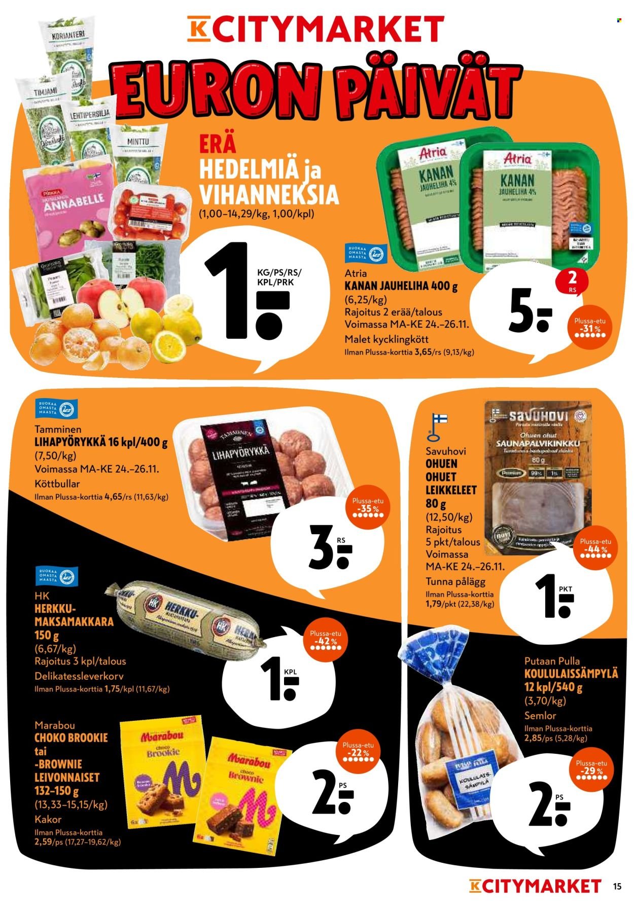 K-CITYMARKET tarjoukset - Alkaen MA 24.11.2025