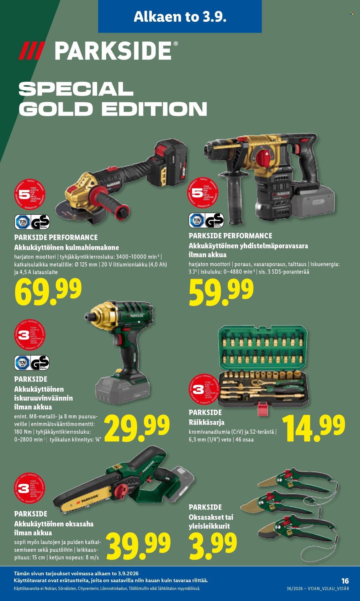 LIDL tarjoukset - PARKSIDE® – You got this!