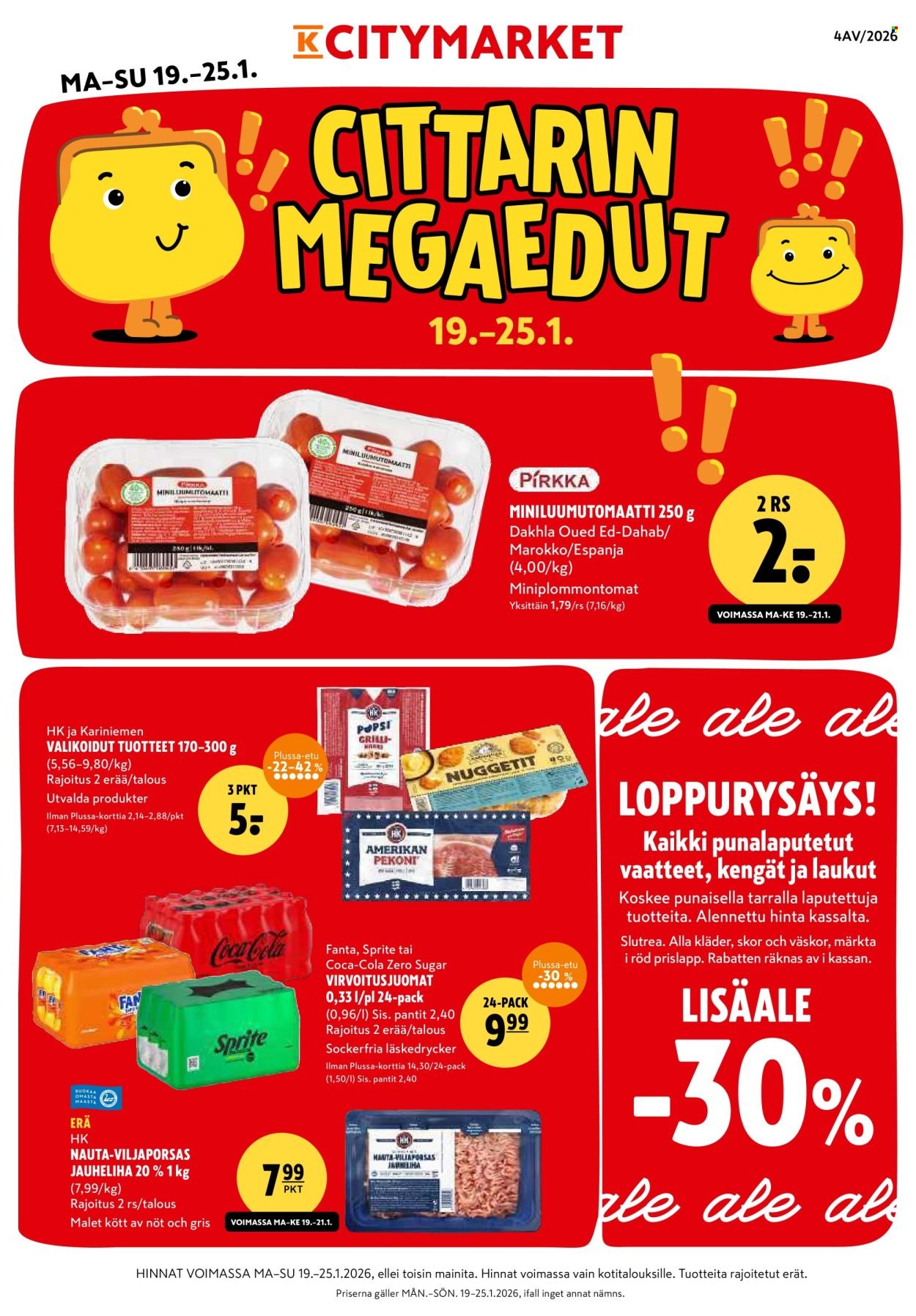 K-CITYMARKET tarjoukset - Alkaen MA 19.1.2026