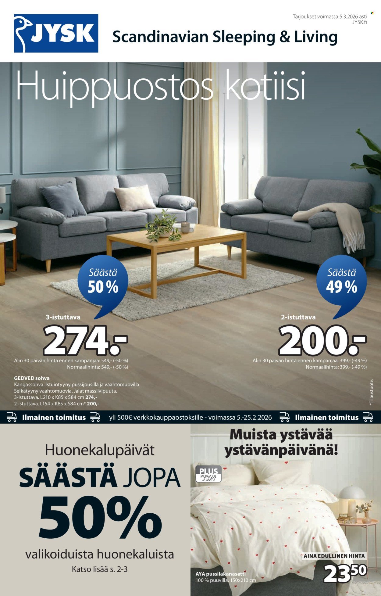 JYSK tarjoukset - Viikon tarjoukset