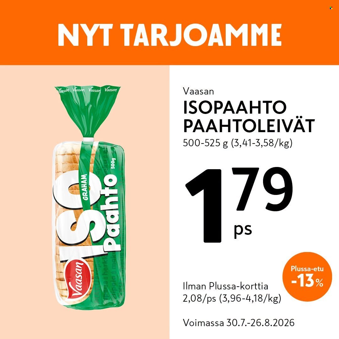 K-MARKET tarjoukset - Alkaen TO 30.7.2026