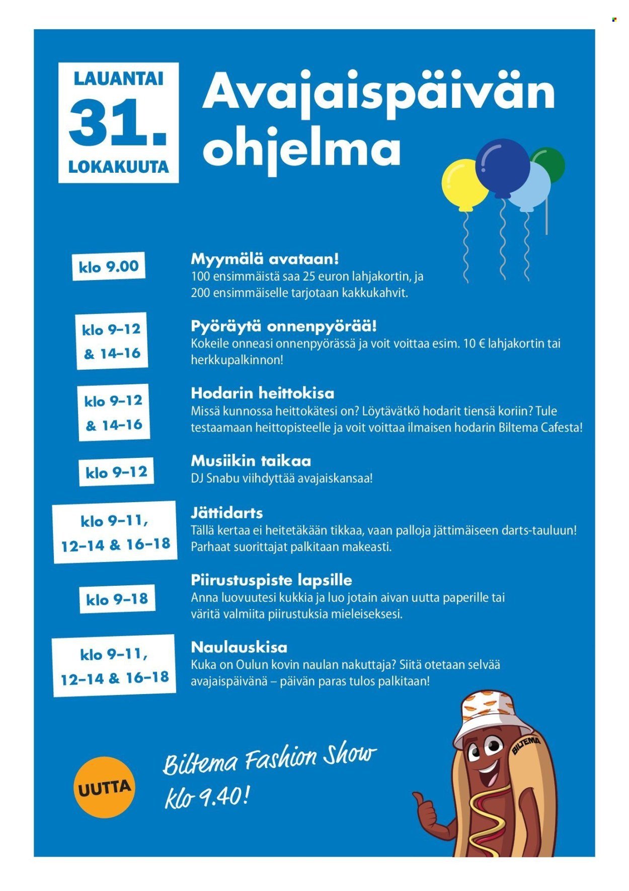 BILTEMA tarjoukset - Alkaen LA 31.10.2026