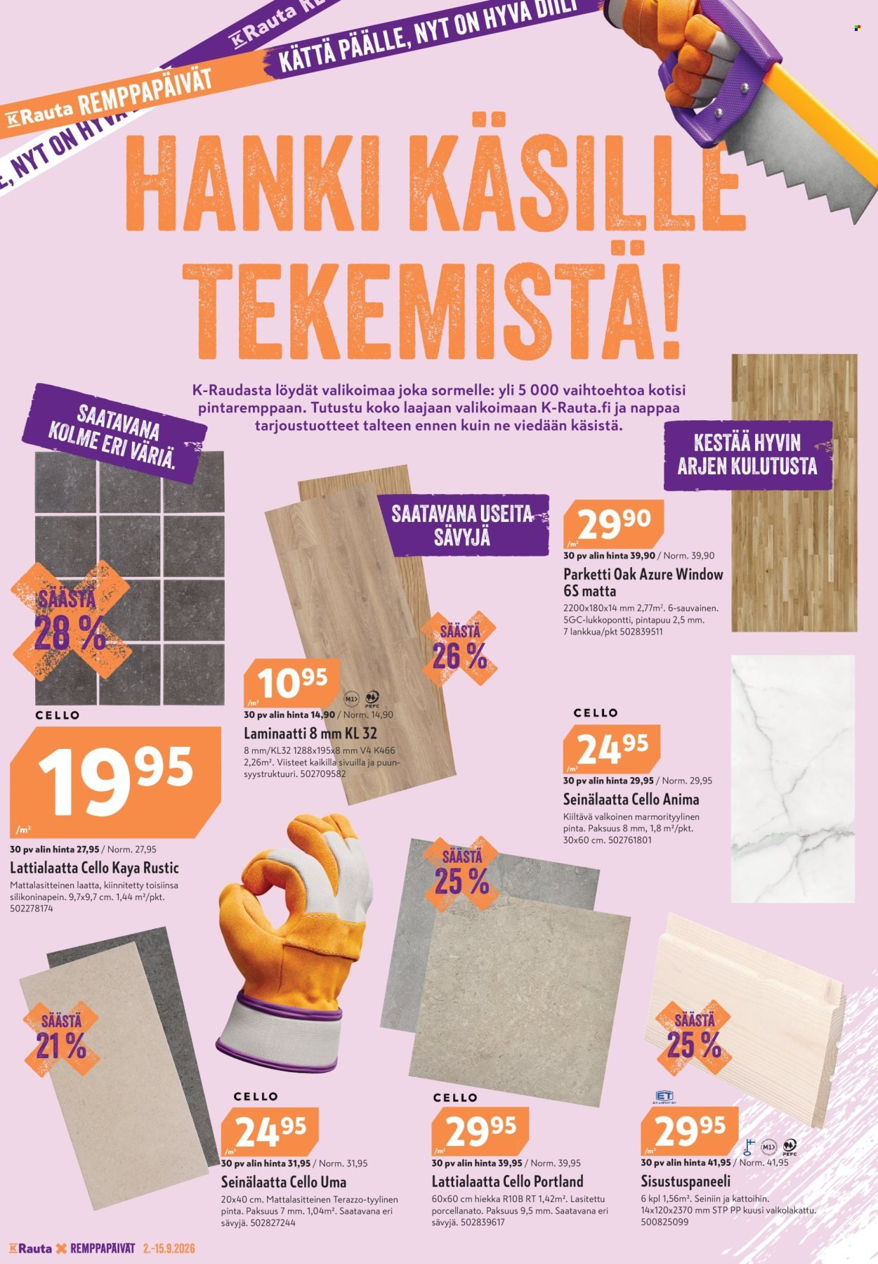 K-RAUTA tarjoukset - Remppapäivät