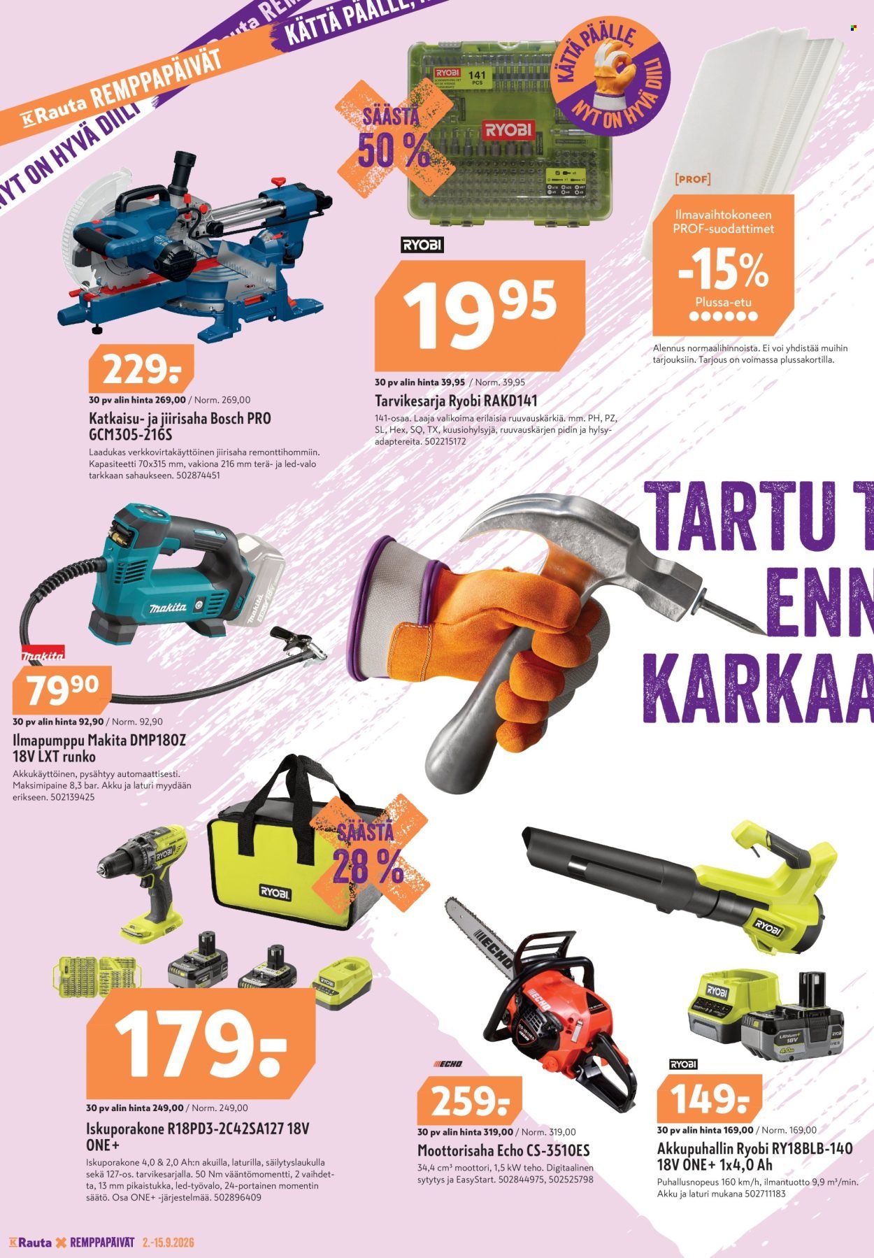 K-RAUTA tarjoukset - Remppapäivät