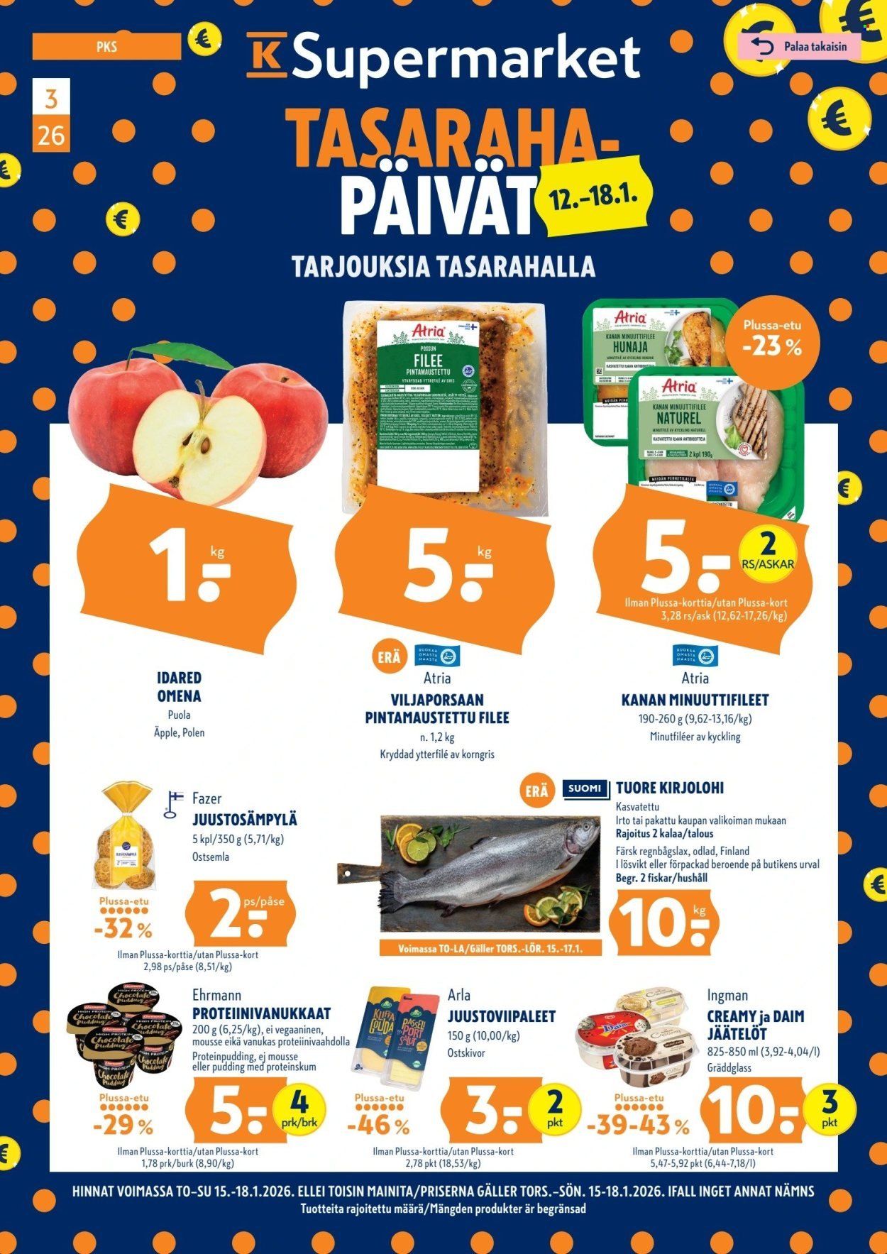 K-SUPERMARKET tarjoukset - Tasaraha-päivät