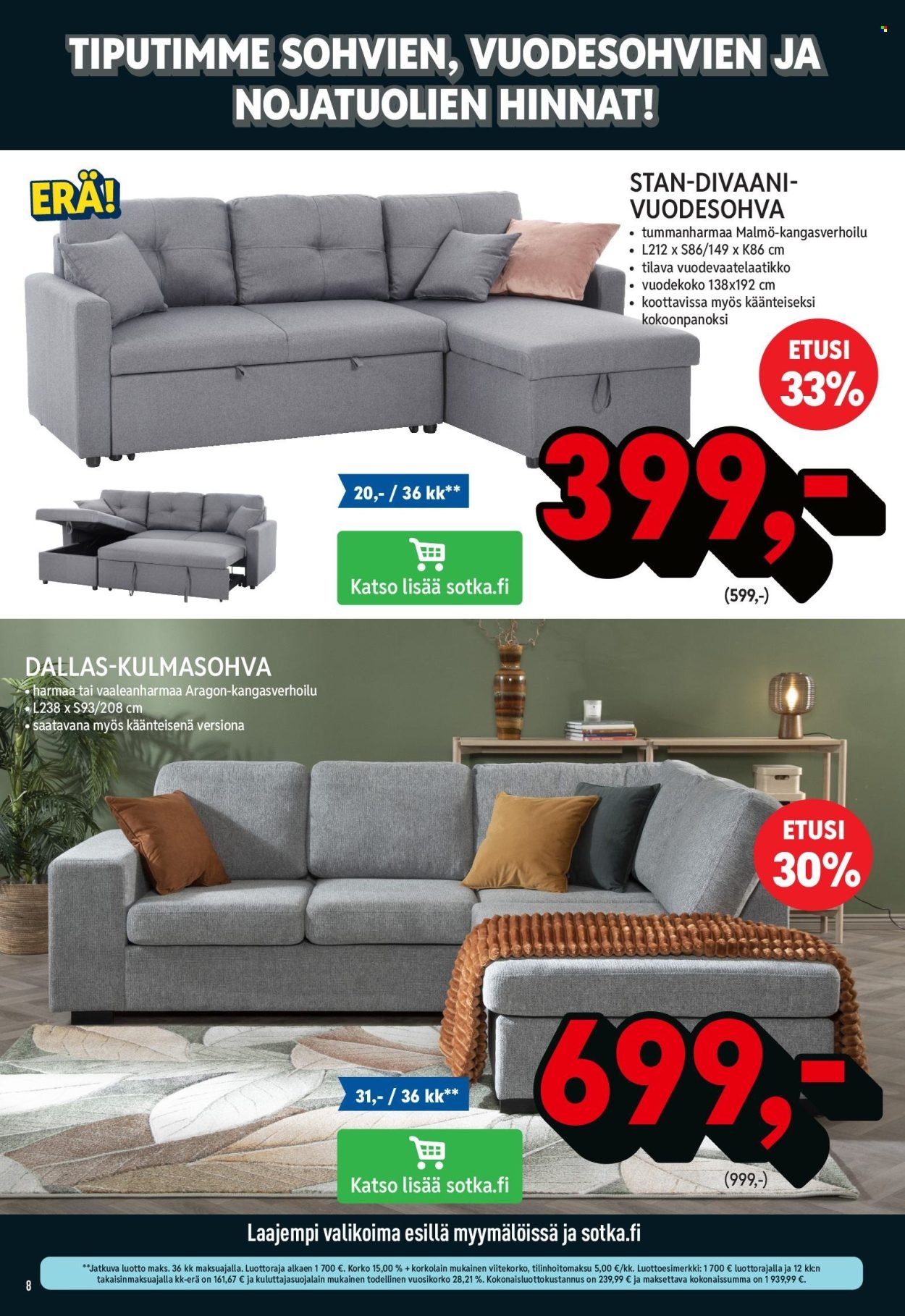 SOTKA tarjoukset - Höyhenen-kevyet hinnat hyviin uniin!