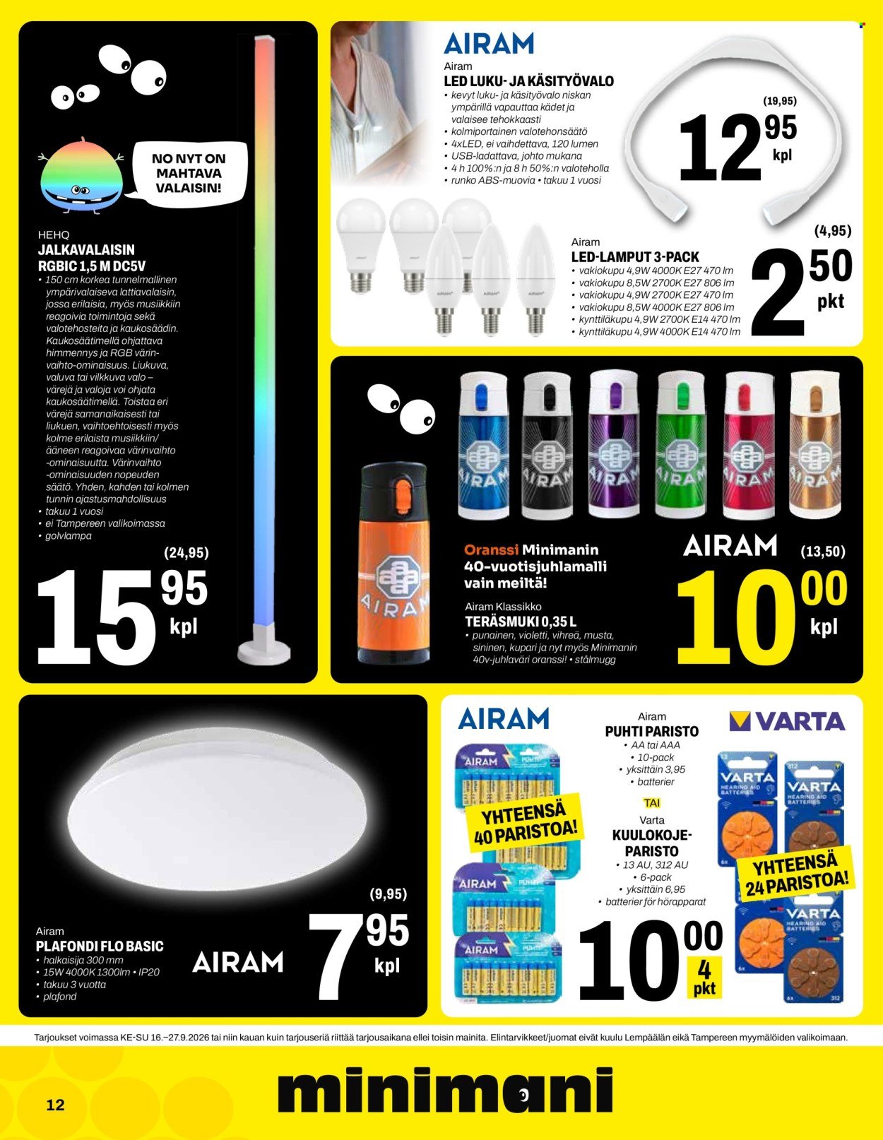 MINIMANI tarjoukset - Alkaen KE 16.9.2026