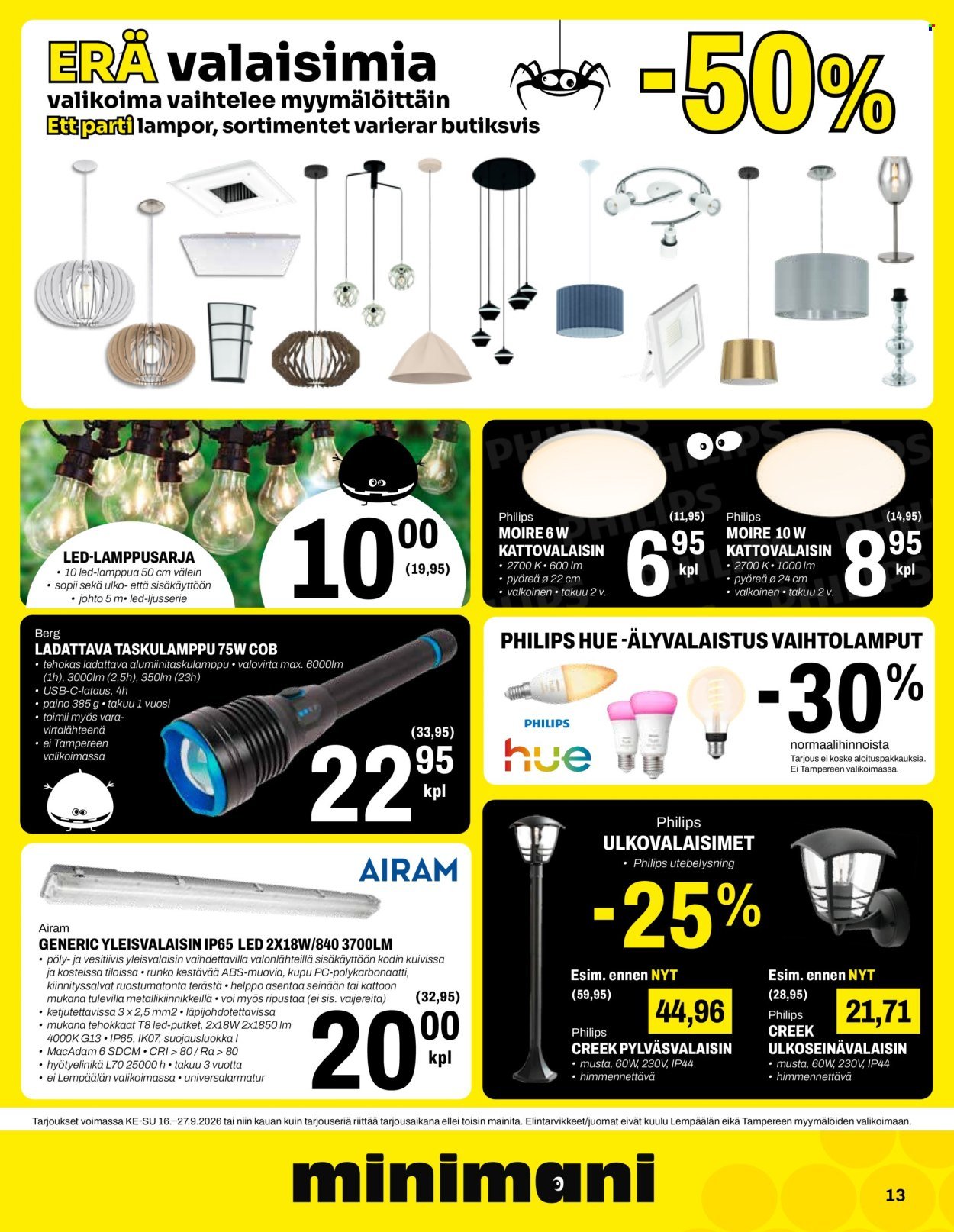 MINIMANI tarjoukset - Alkaen KE 16.9.2026