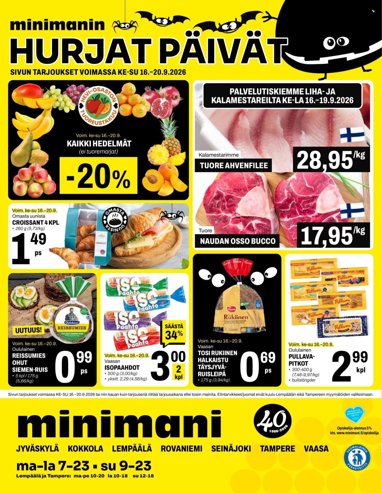 MINIMANI tarjoukset - Alkaen KE 16.9.2026