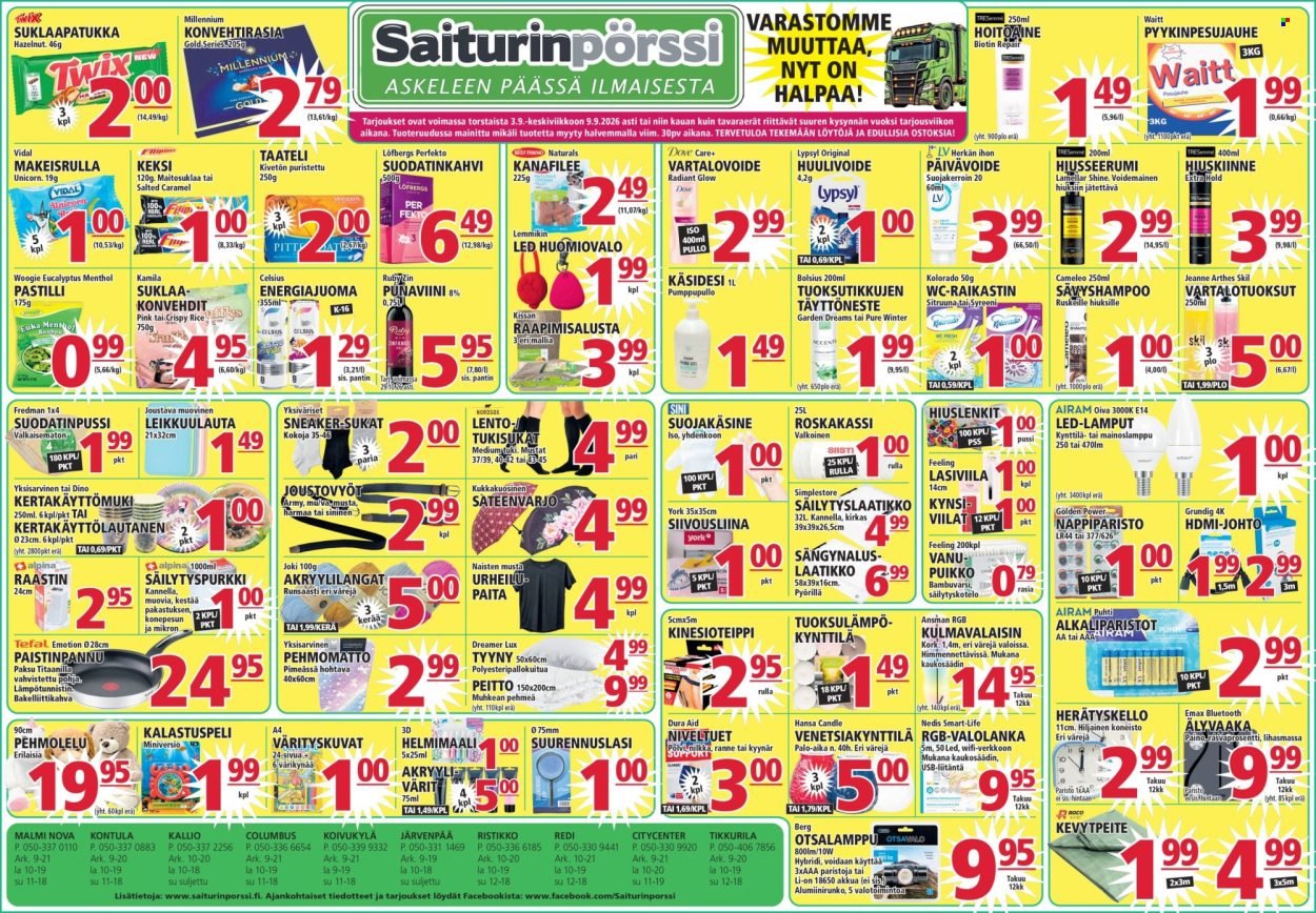 SAITURINPÖRSSI tarjoukset - Alkaen TO 3.9.2026