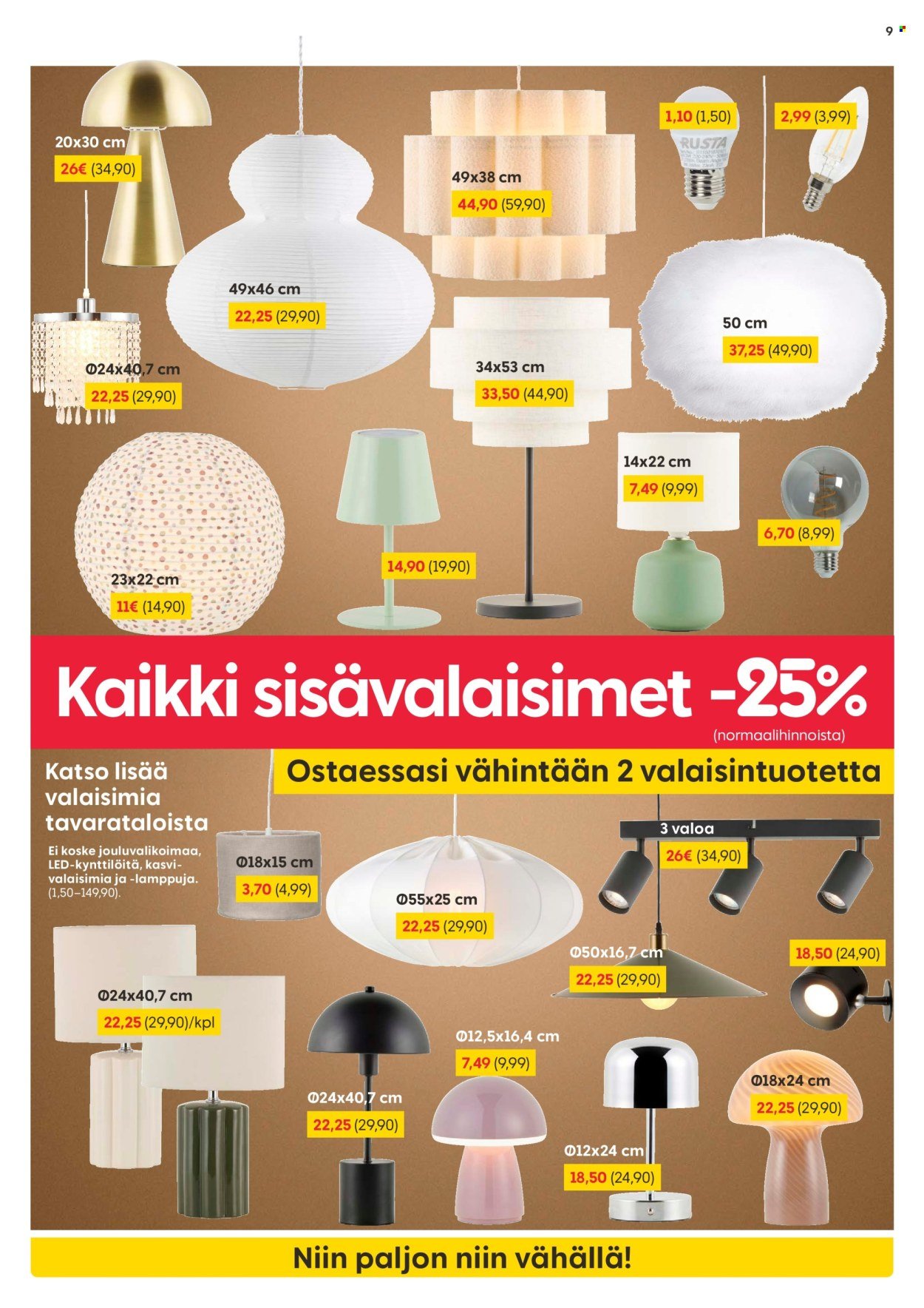 RUSTA tarjoukset - Alkaen MA 28.9.2026