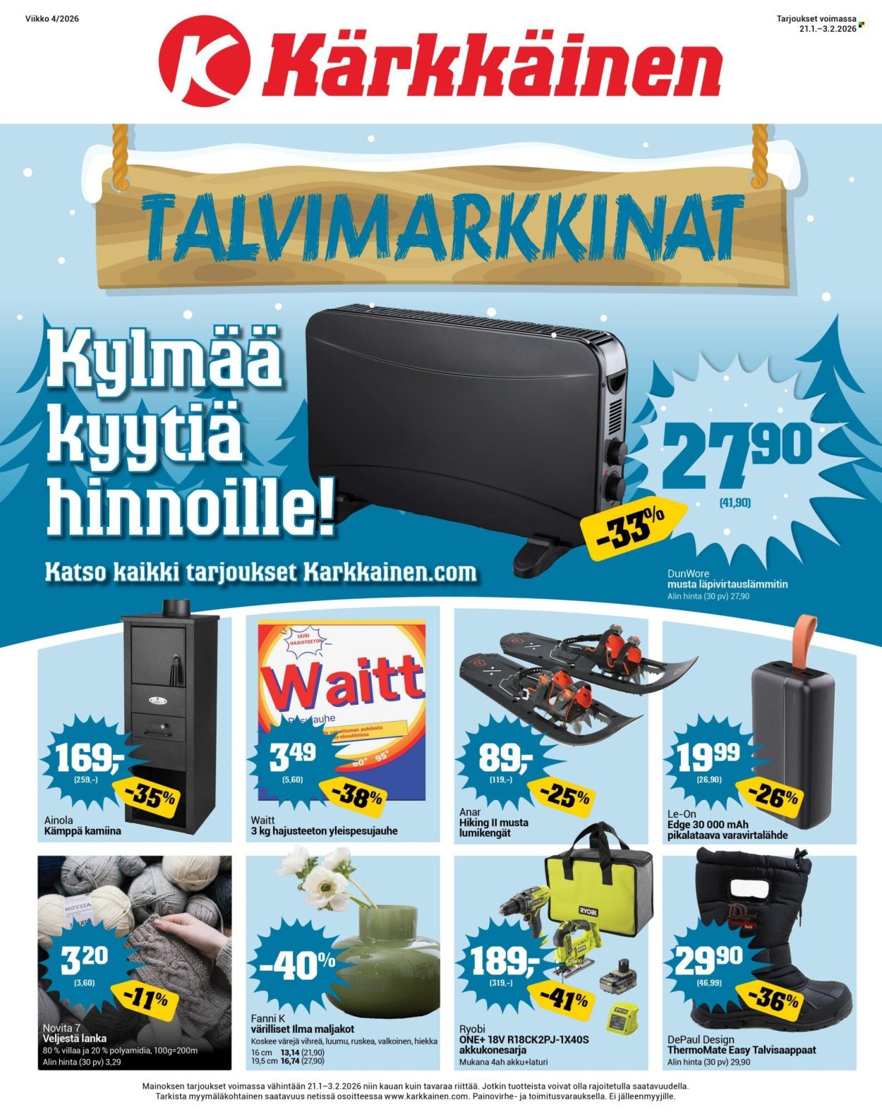 KÄRKKÄINEN tarjoukset - Viikko # 4 Tammikuu 2026