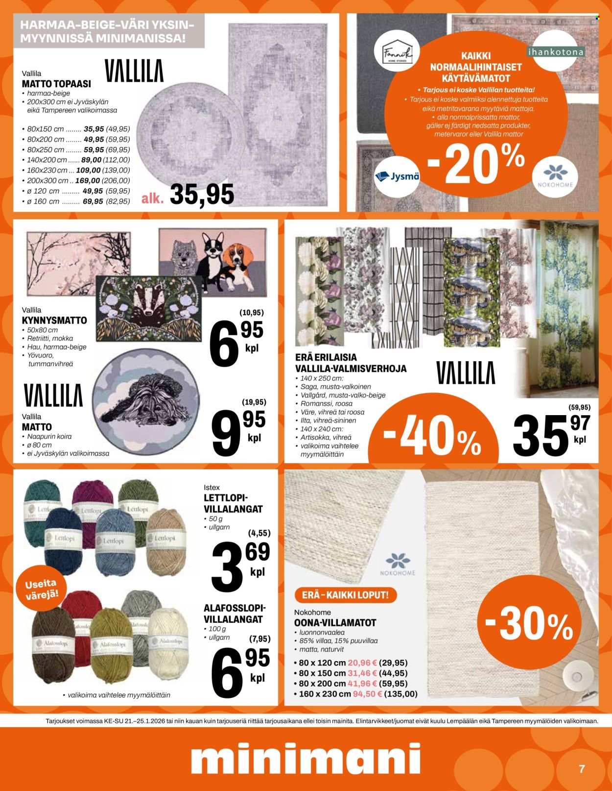 MINIMANI tarjoukset - Alkaen KE 21.1.2026