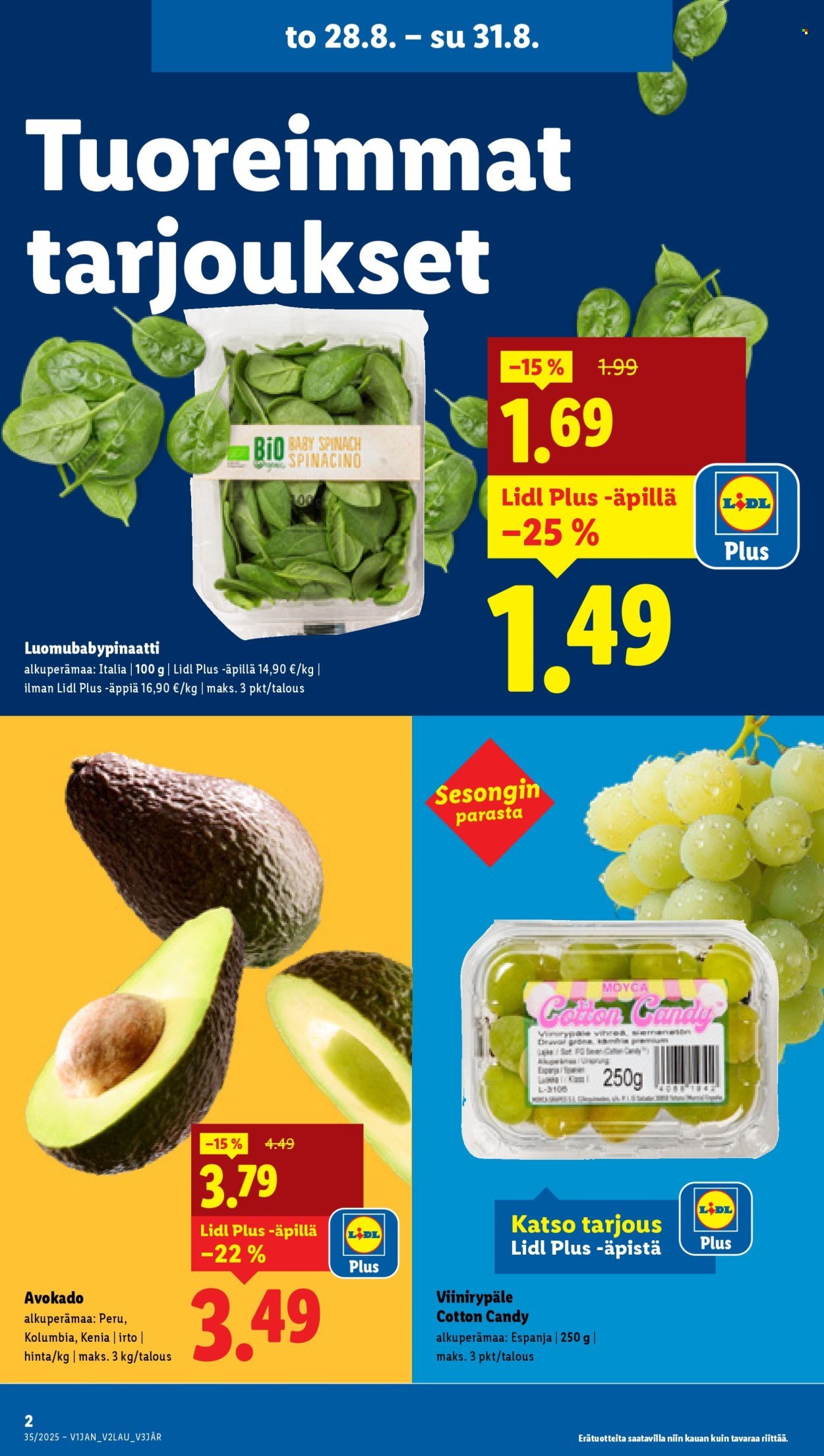 LIDL tarjoukset - Alkaen TO 28.8.2025 (2025-08-28 - 2025-09-03)