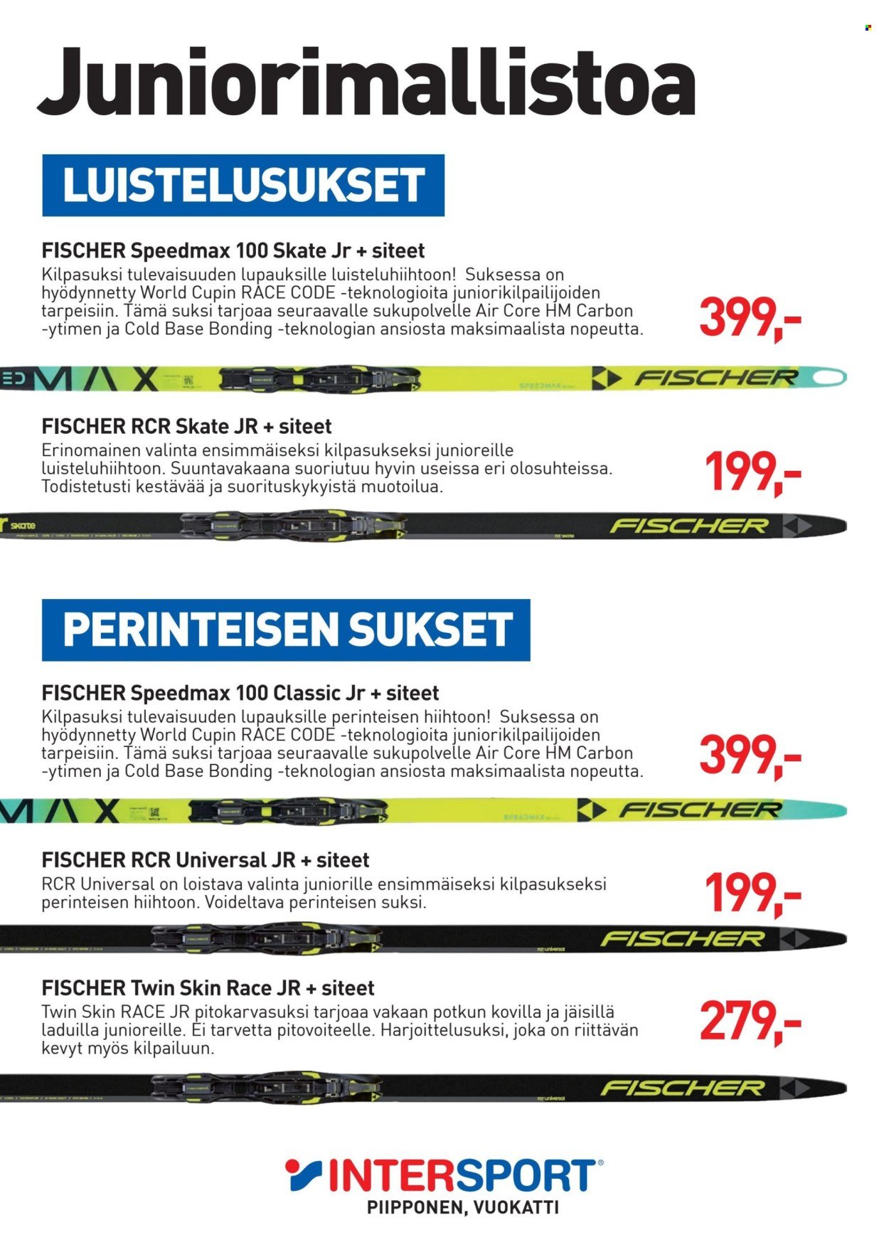 INTERSPORT tarjoukset - Piipposen maastohiihtokuvasto 2025/26 (2025-10-08)