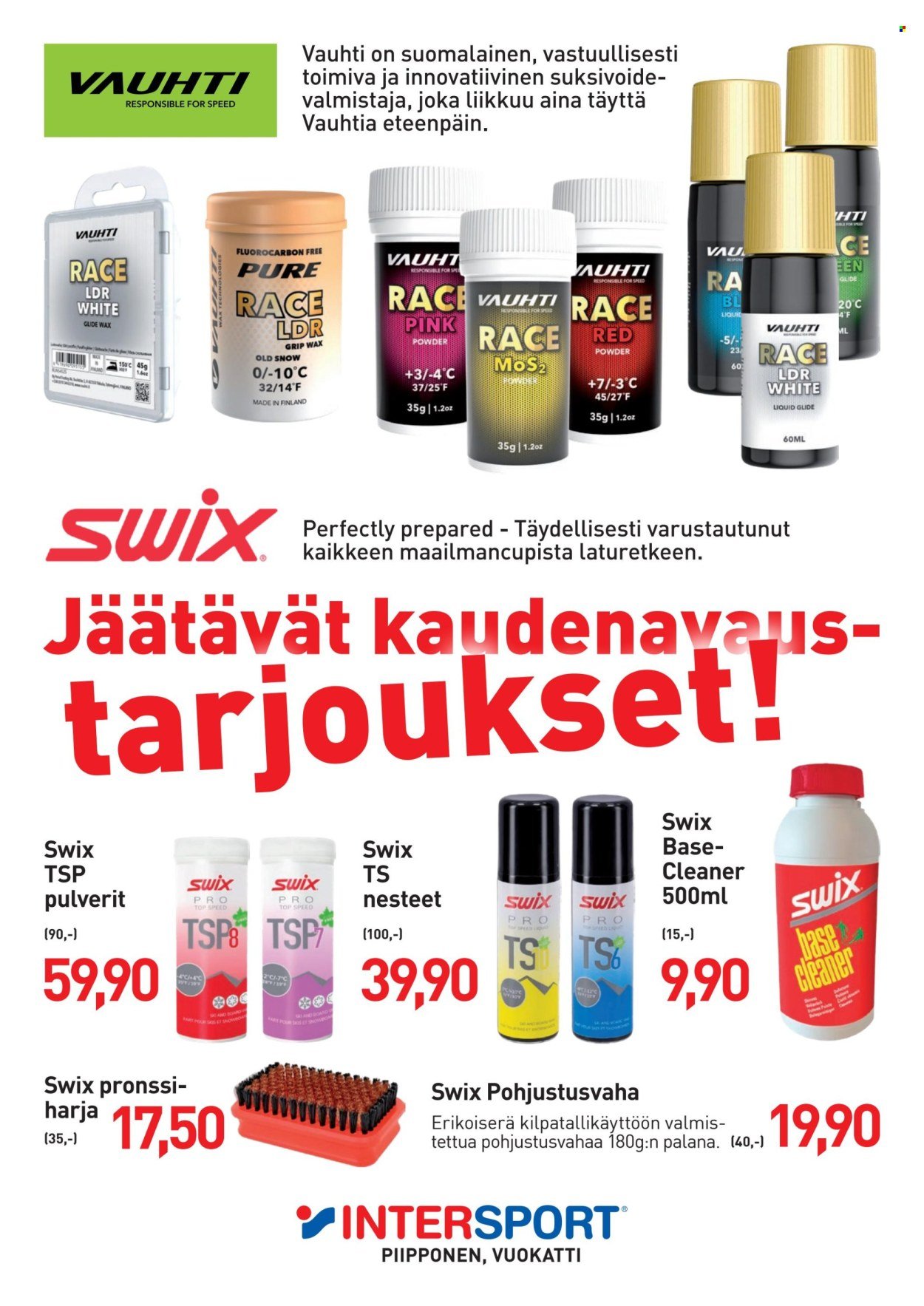 INTERSPORT tarjoukset - Piipposen maastohiihtokuvasto 2025/26 (2025-10-08)