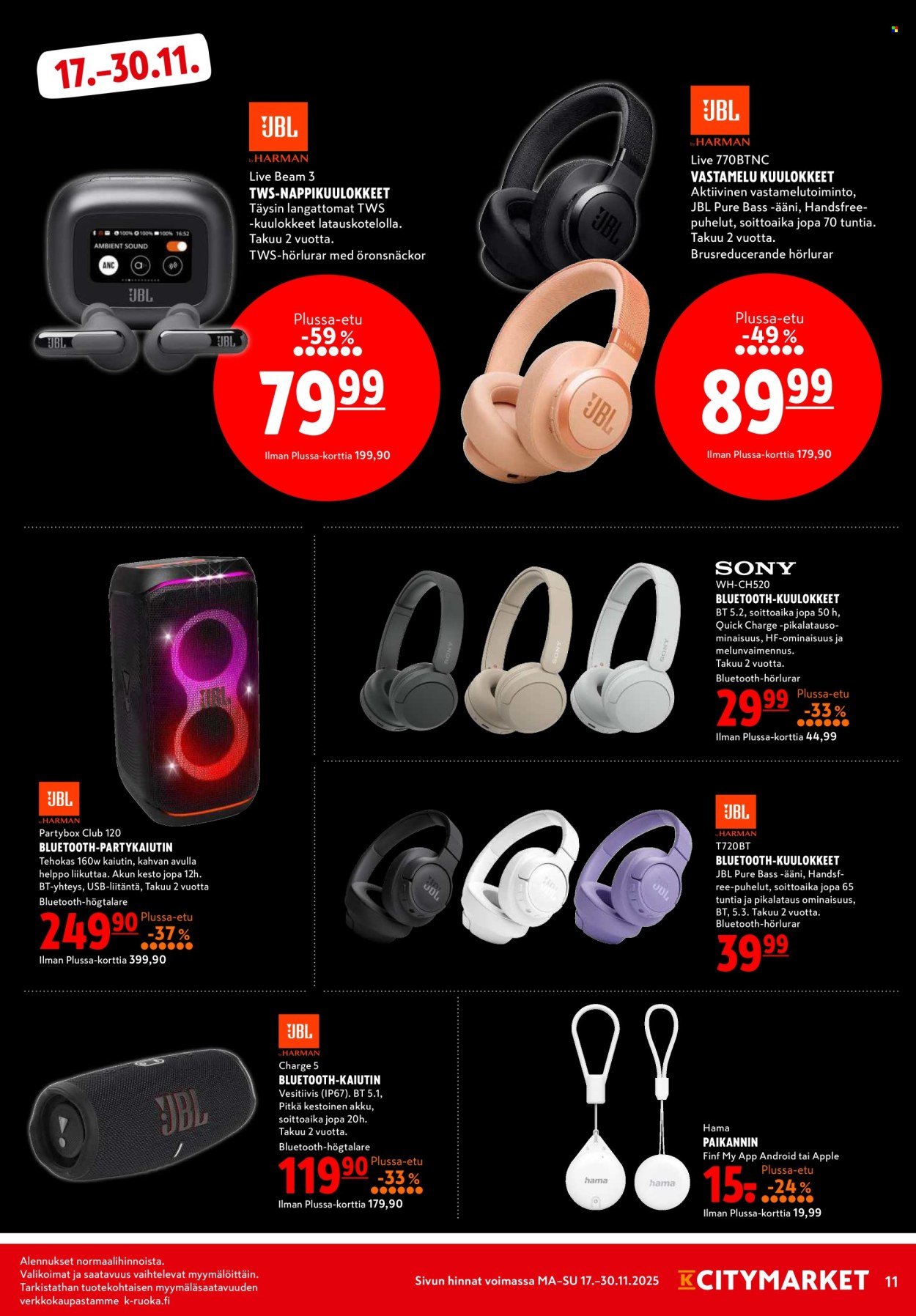 K-CITYMARKET tarjoukset - Alkaen MA 17.11.2025 (2025-11-17 - 2025-11-30)