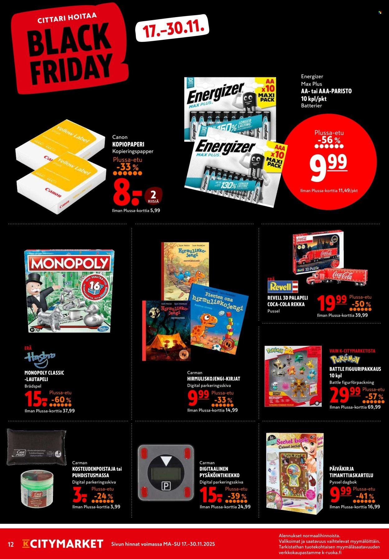 K-CITYMARKET tarjoukset - Alkaen MA 17.11.2025 (2025-11-17 - 2025-11-30)