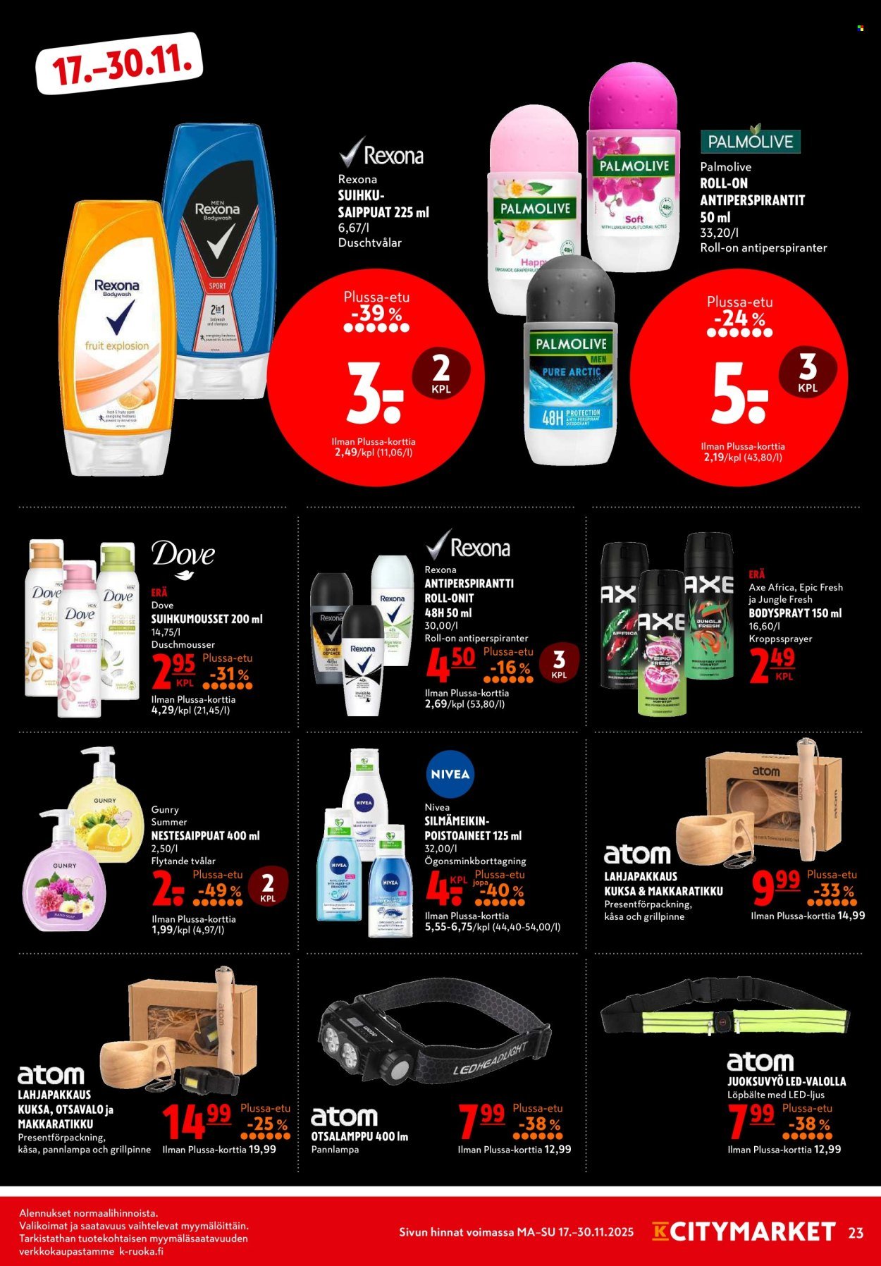 K-CITYMARKET tarjoukset - Alkaen MA 17.11.2025 (2025-11-17 - 2025-11-30)