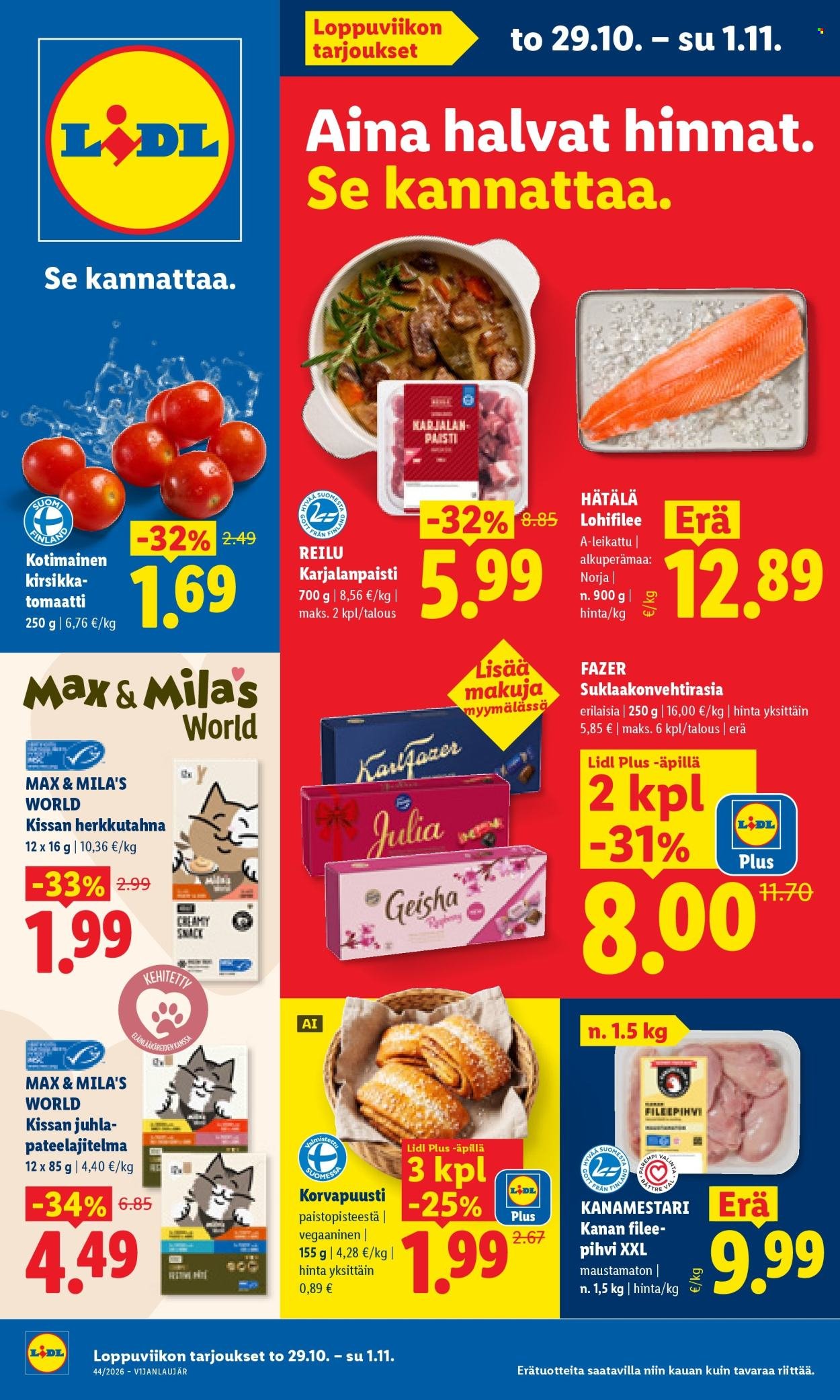 LIDL tarjoukset - Alkaen TO 29.10.2026