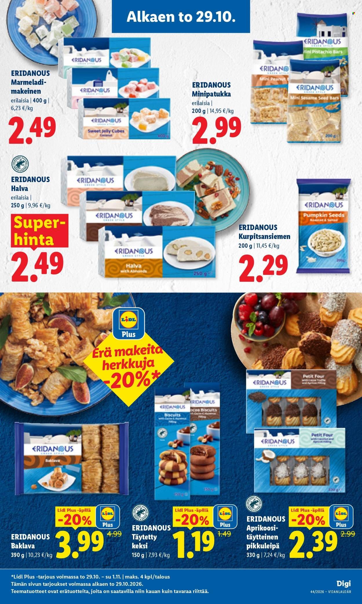 LIDL tarjoukset - Alkaen TO 29.10.2026