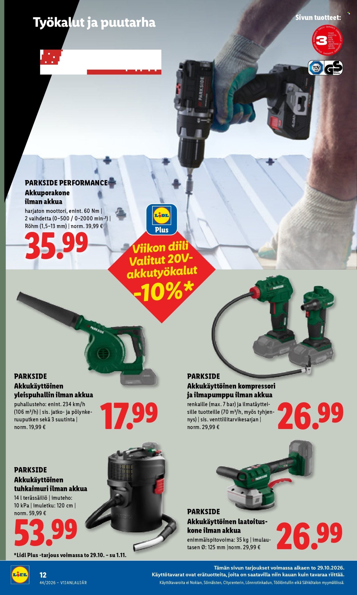 LIDL tarjoukset - Alkaen TO 29.10.2026