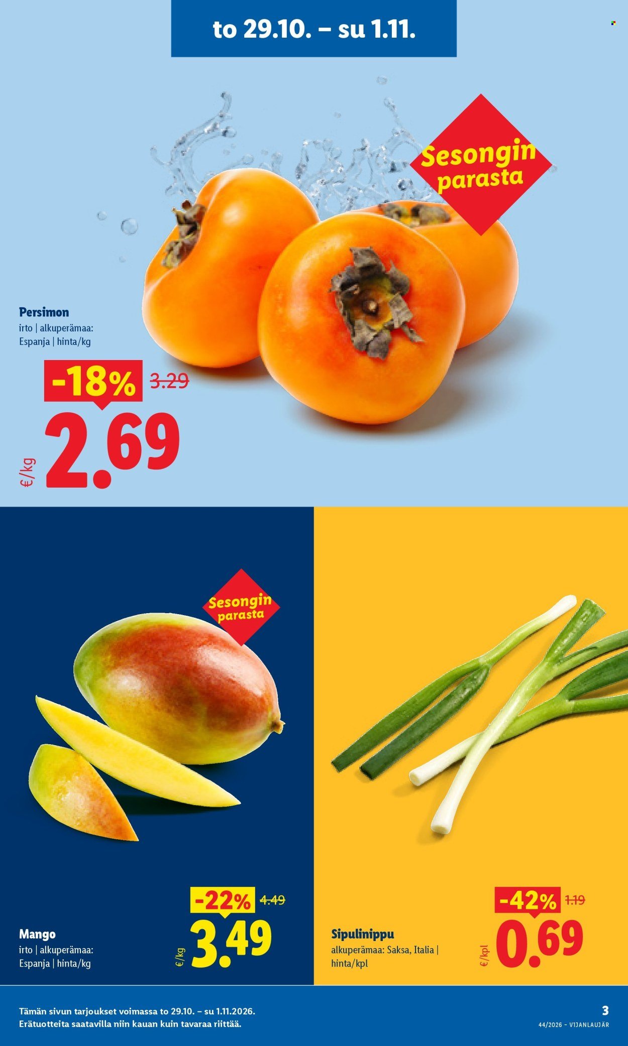LIDL tarjoukset - Alkaen TO 29.10.2026