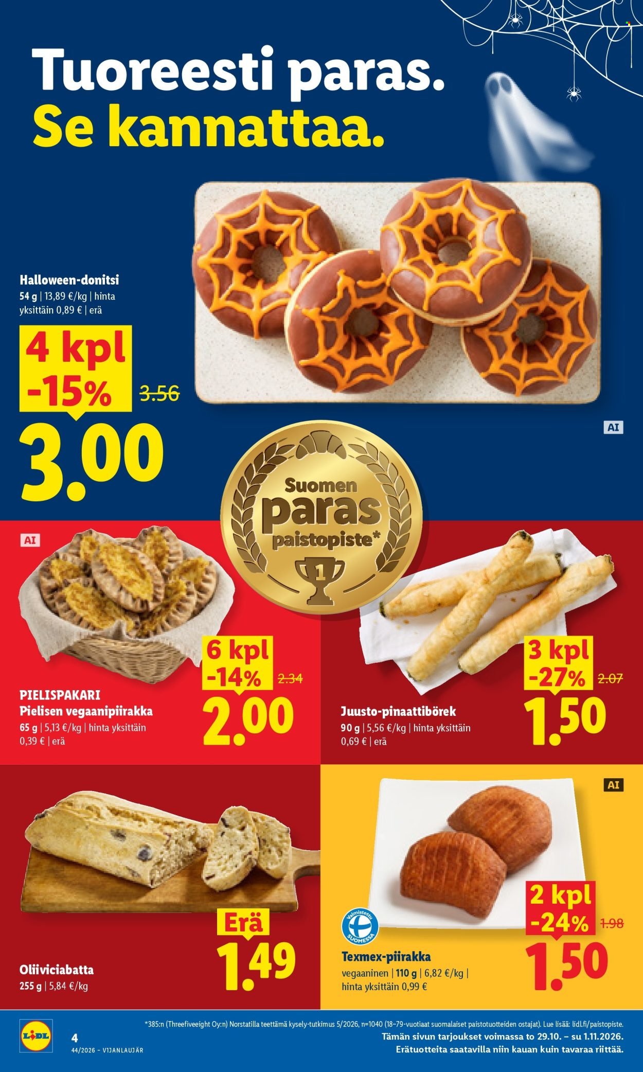 LIDL tarjoukset - Alkaen TO 29.10.2026