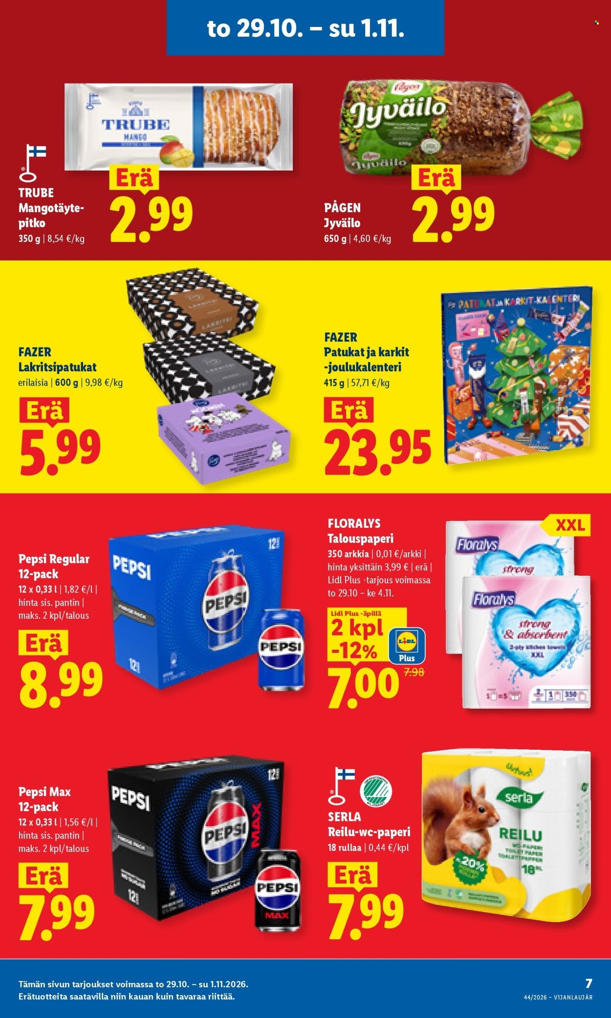 LIDL tarjoukset - Alkaen TO 29.10.2026