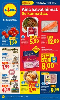LIDL tarjoukset - Alkaen TO 29.10.2026